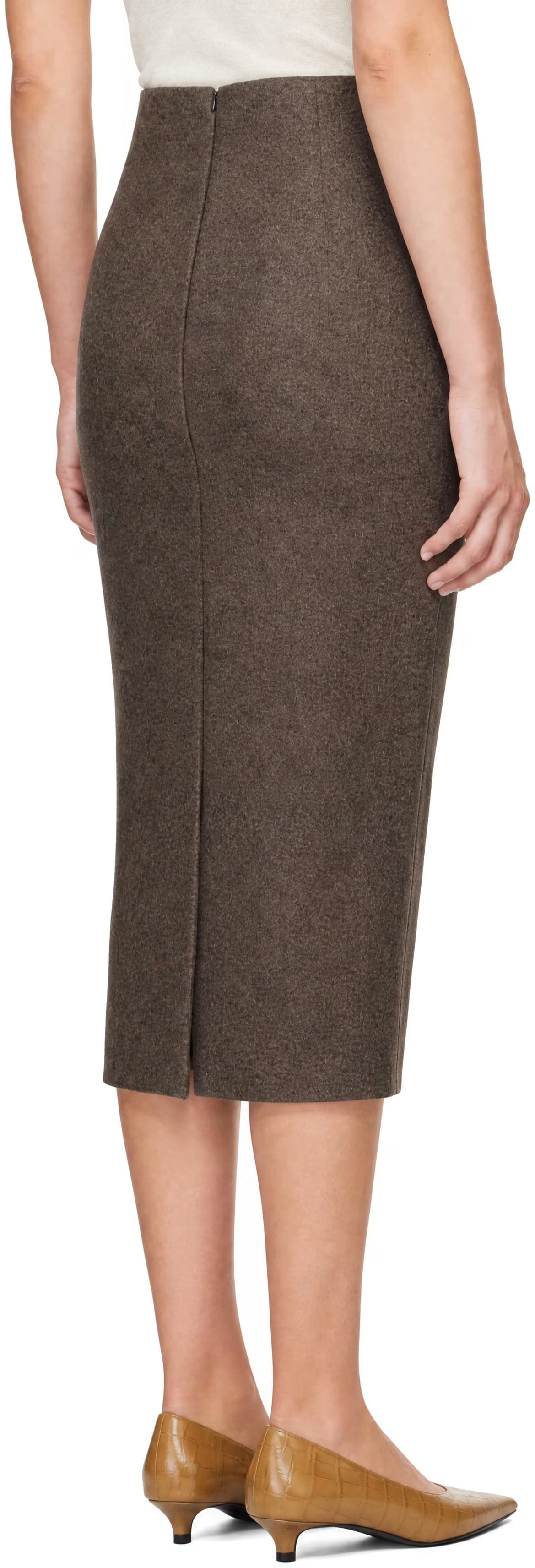 Brown Lano Hip Midi Skirt 3