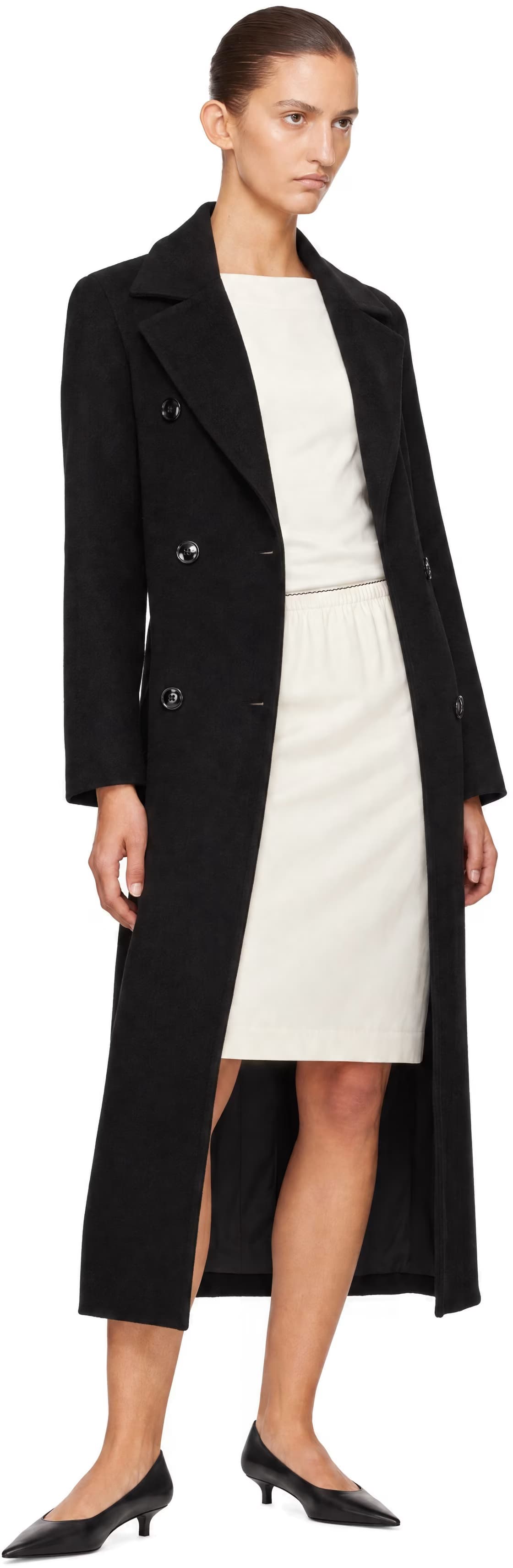 Black Irvin Long Wool Coat 4