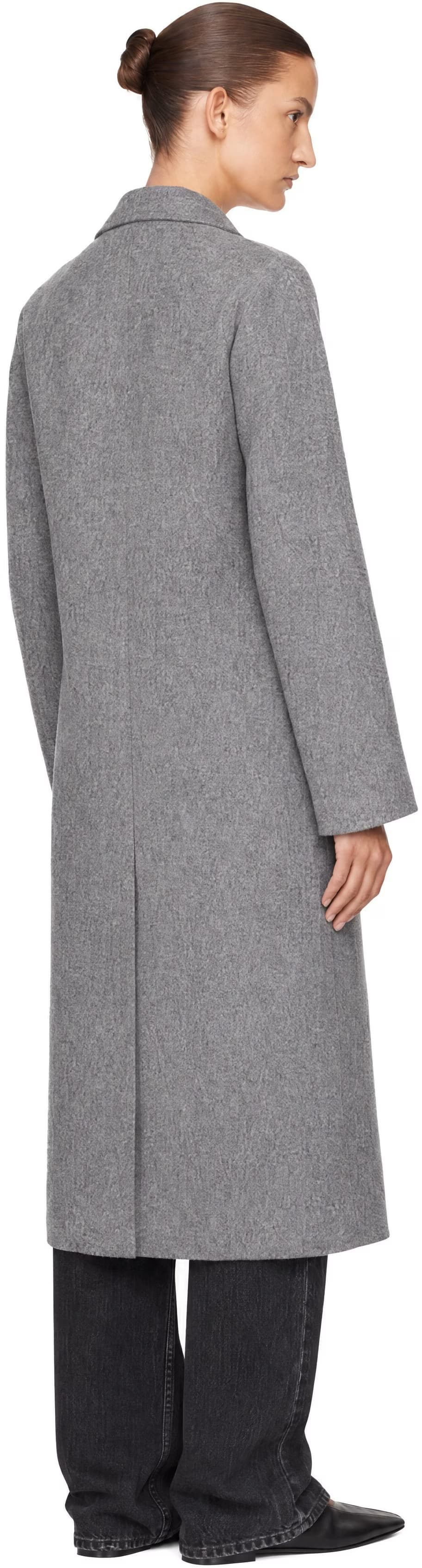 Gray Irvin Long Wool Coat 3