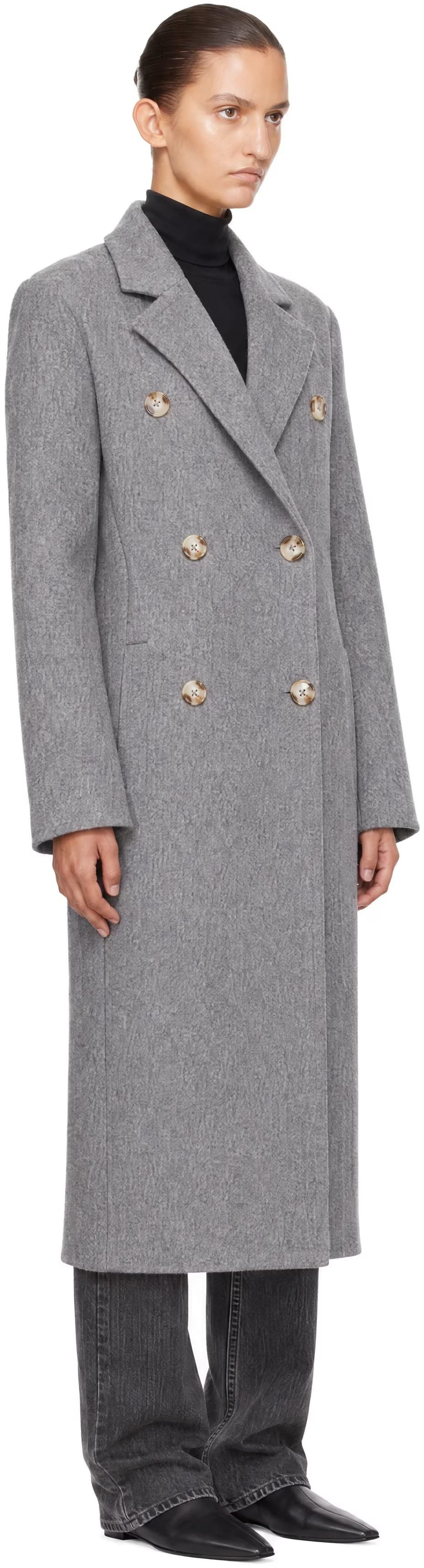 Gray Irvin Long Wool Coat 2