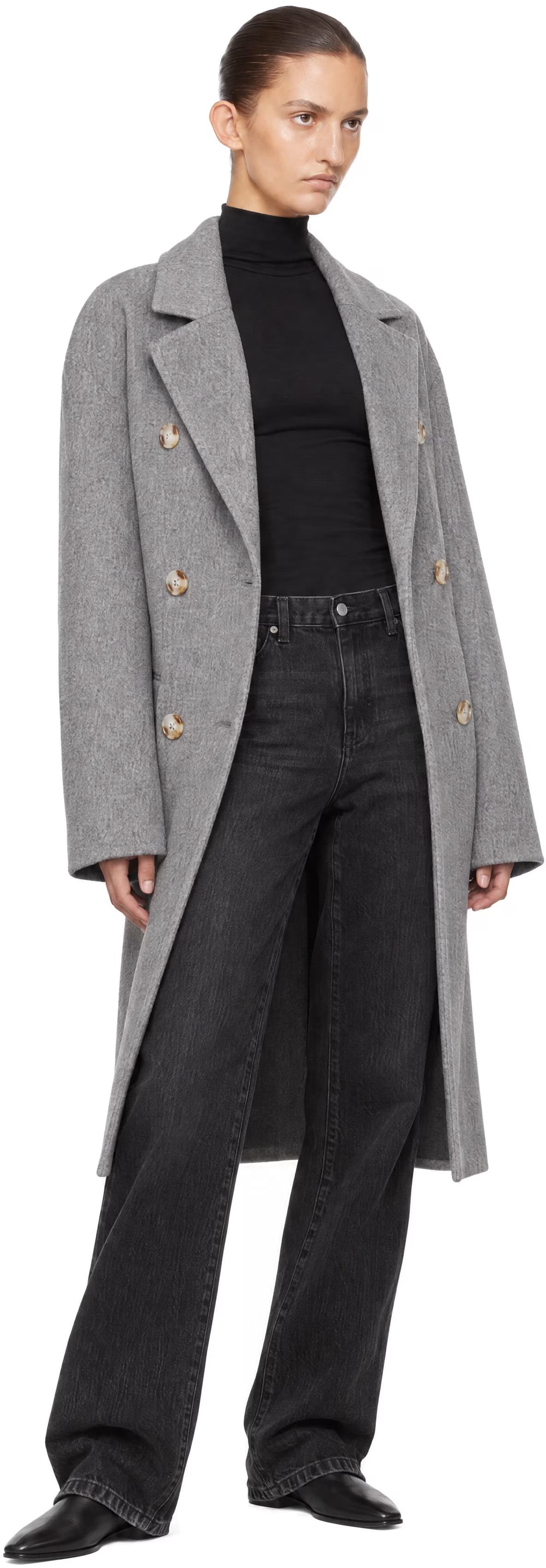 Gray Irvin Long Wool Coat 4