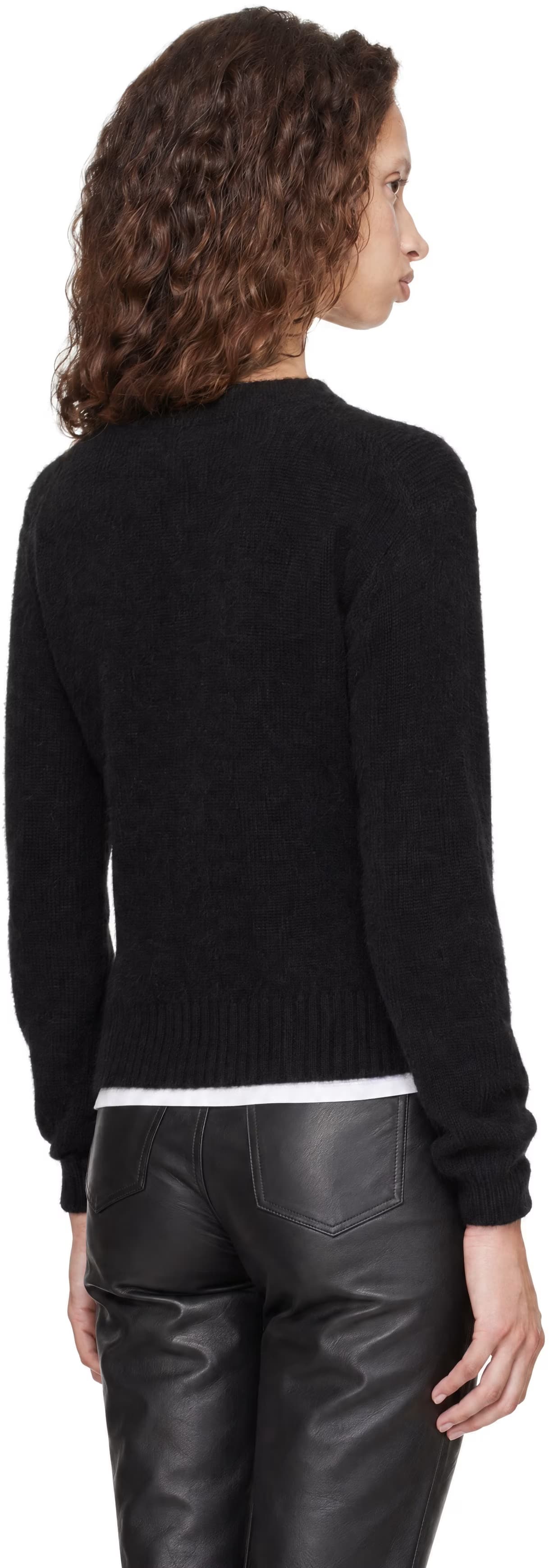 Black REMUS Yak Blend Cardigan 3