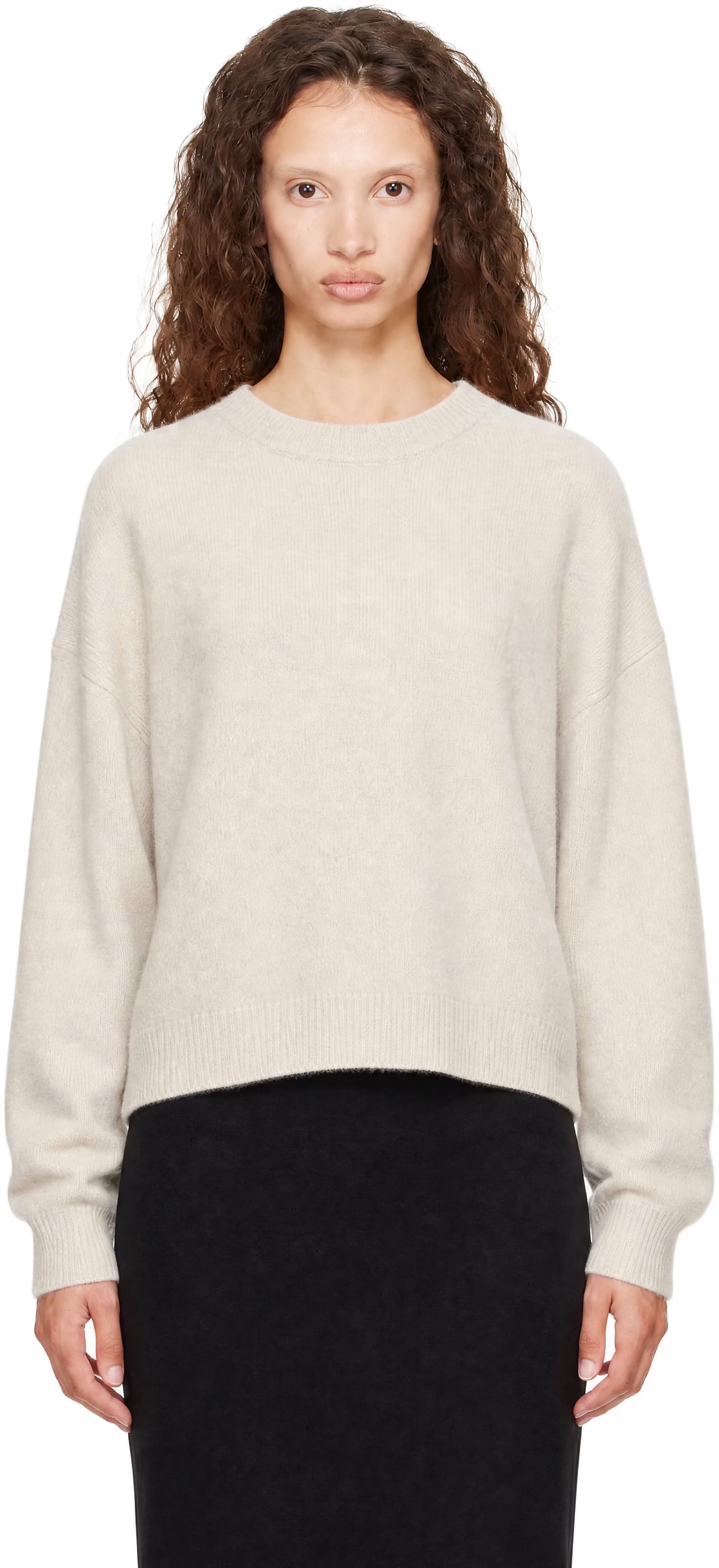 Off-White TRISTAN LDS Yak Blend Sweater by Loulou de Saison