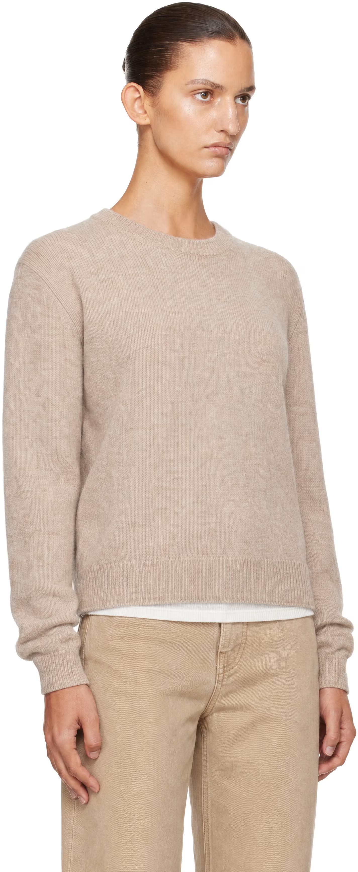 Beige Provence Convertible Tie Knit Top 2