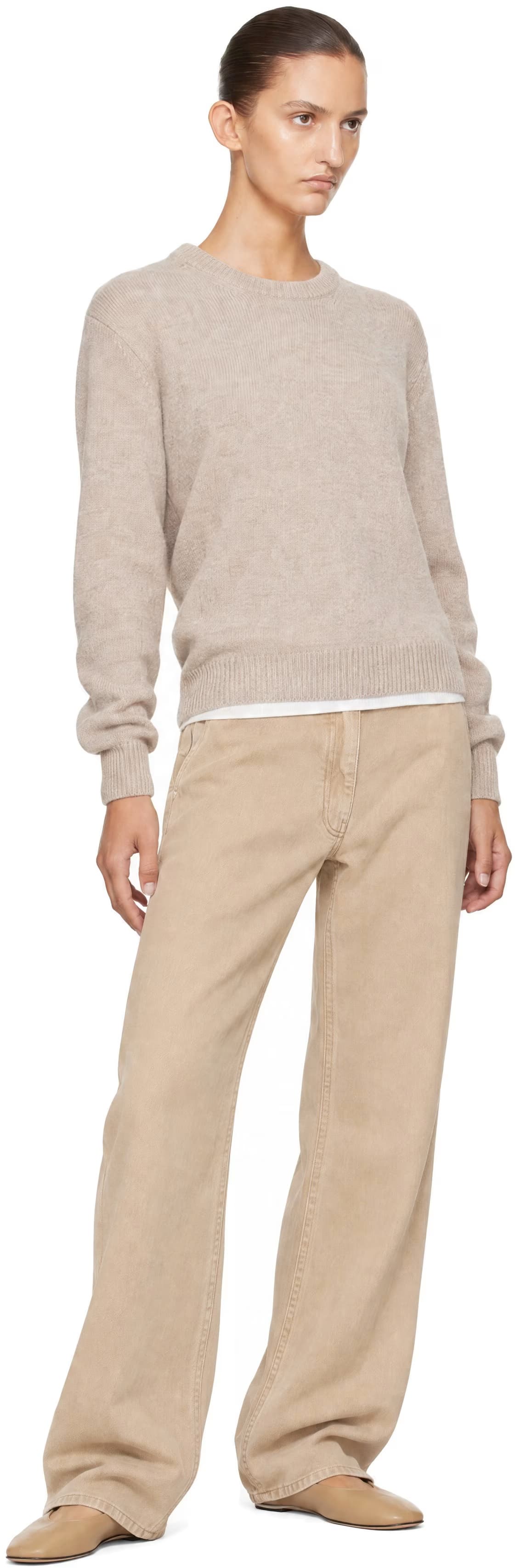 Beige Provence Convertible Tie Knit Top 4