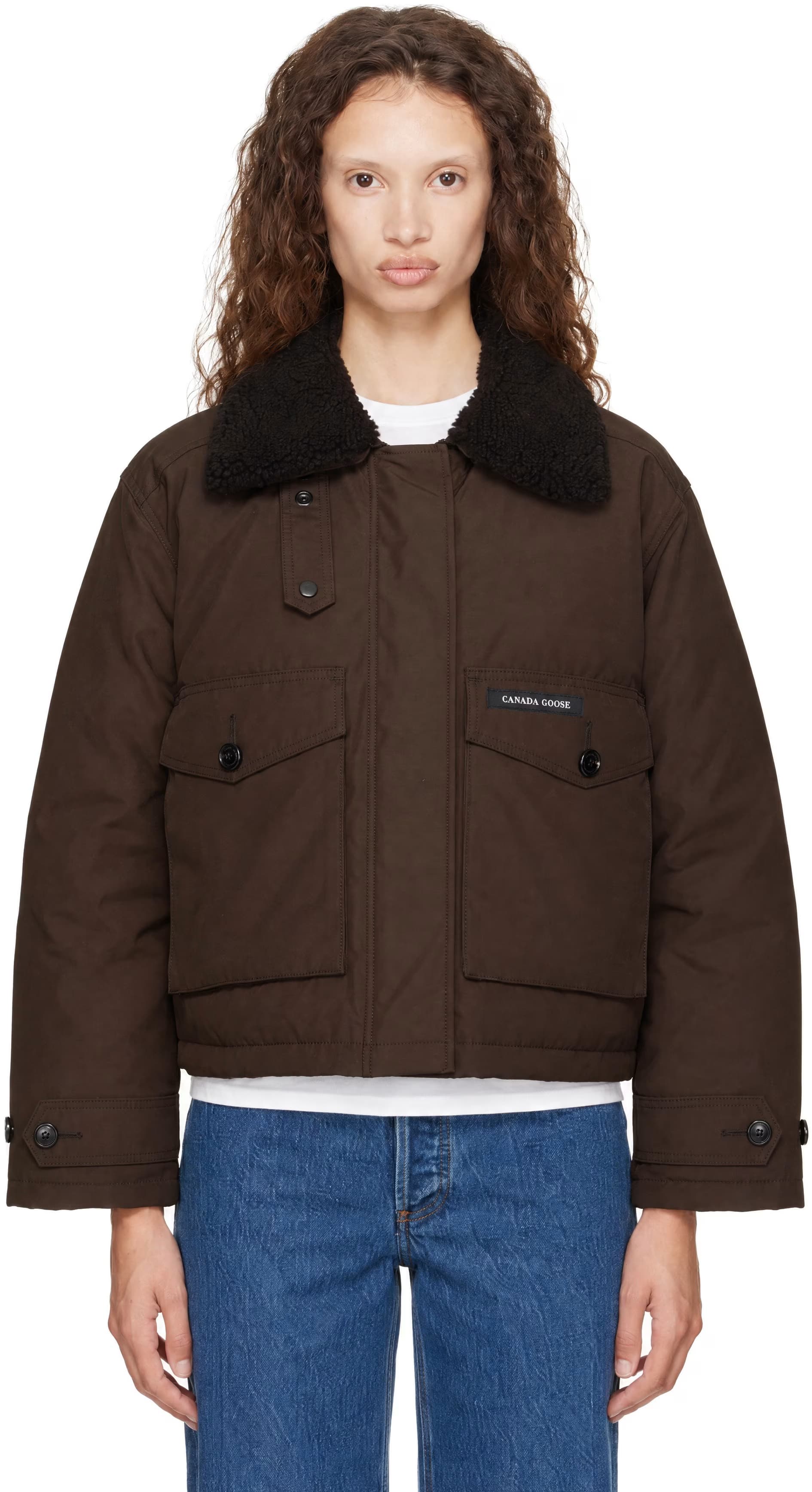 Brown Scout Down Jacket by Canada Goose