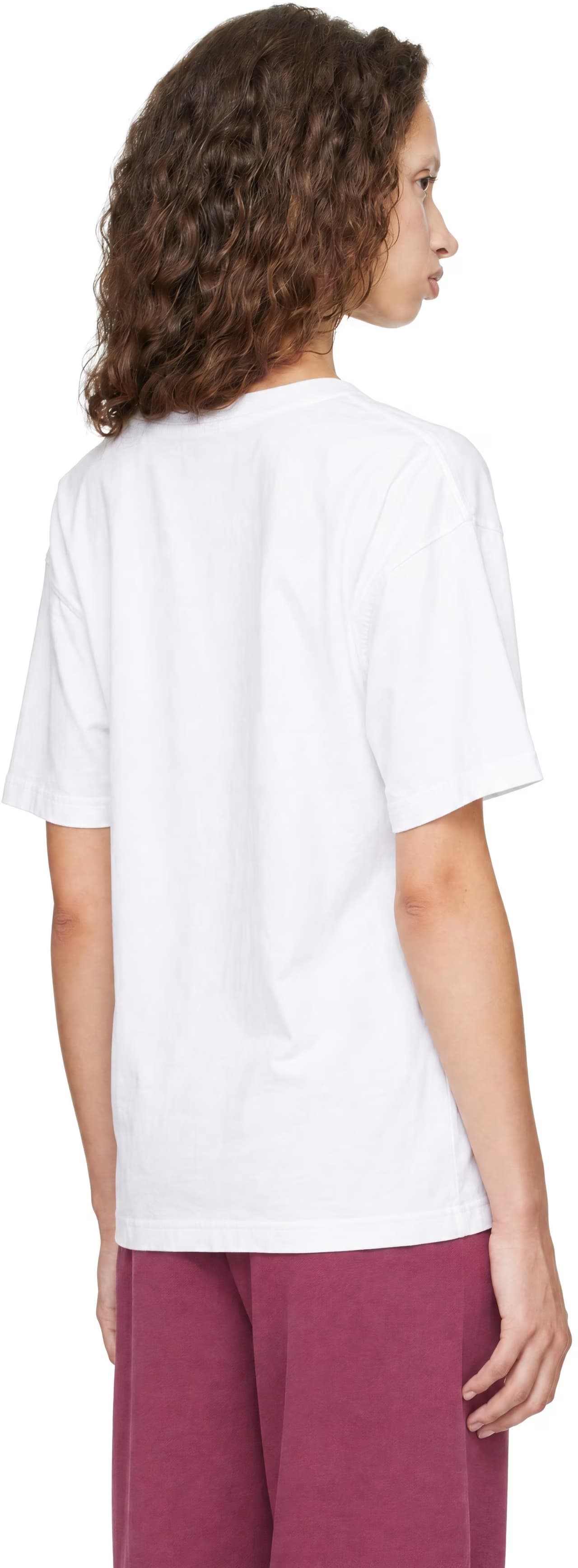 White Bookish Flower Regular T-shirt by Off-White