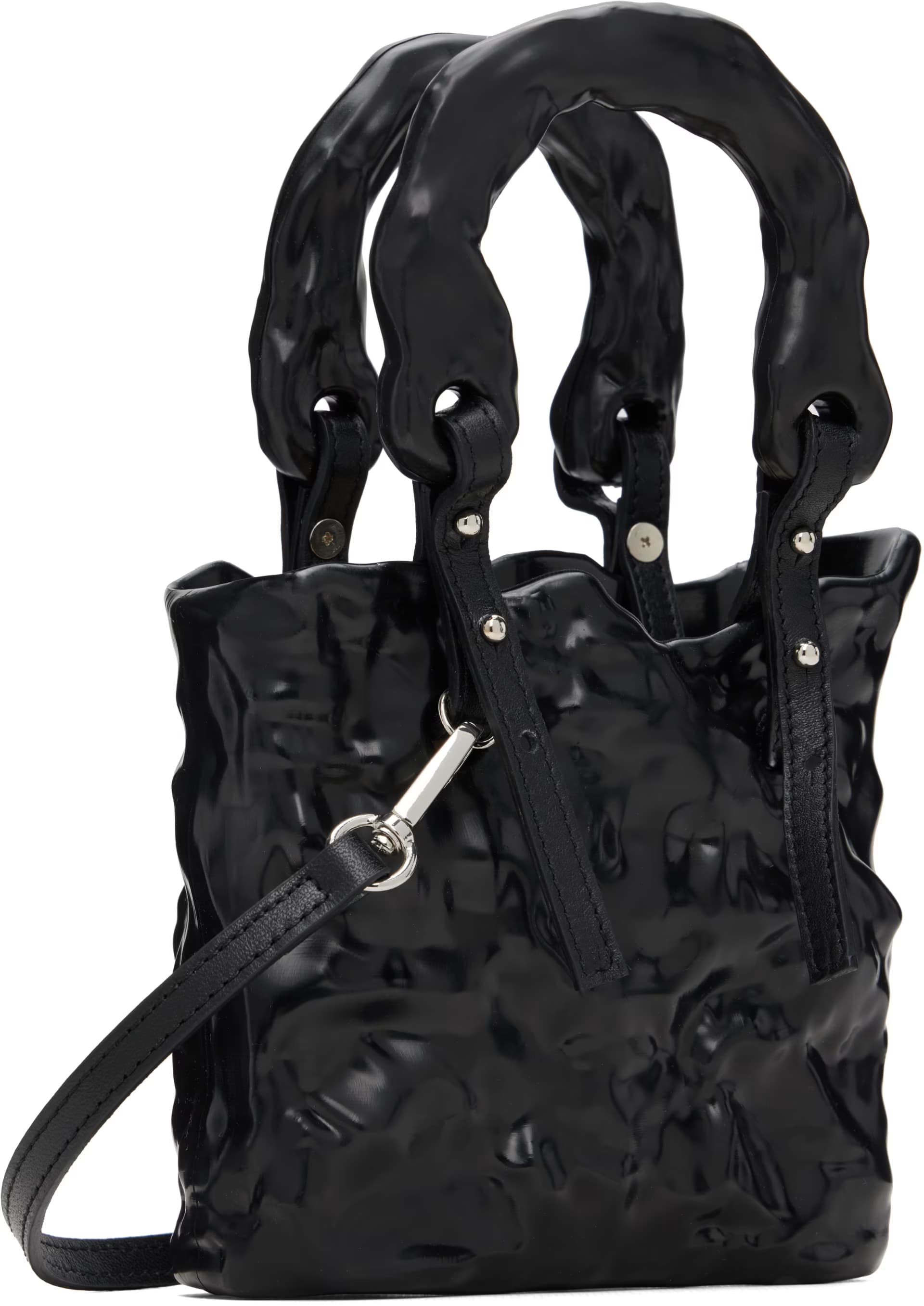 Black Signature Crossbody Ceramic Bag 3