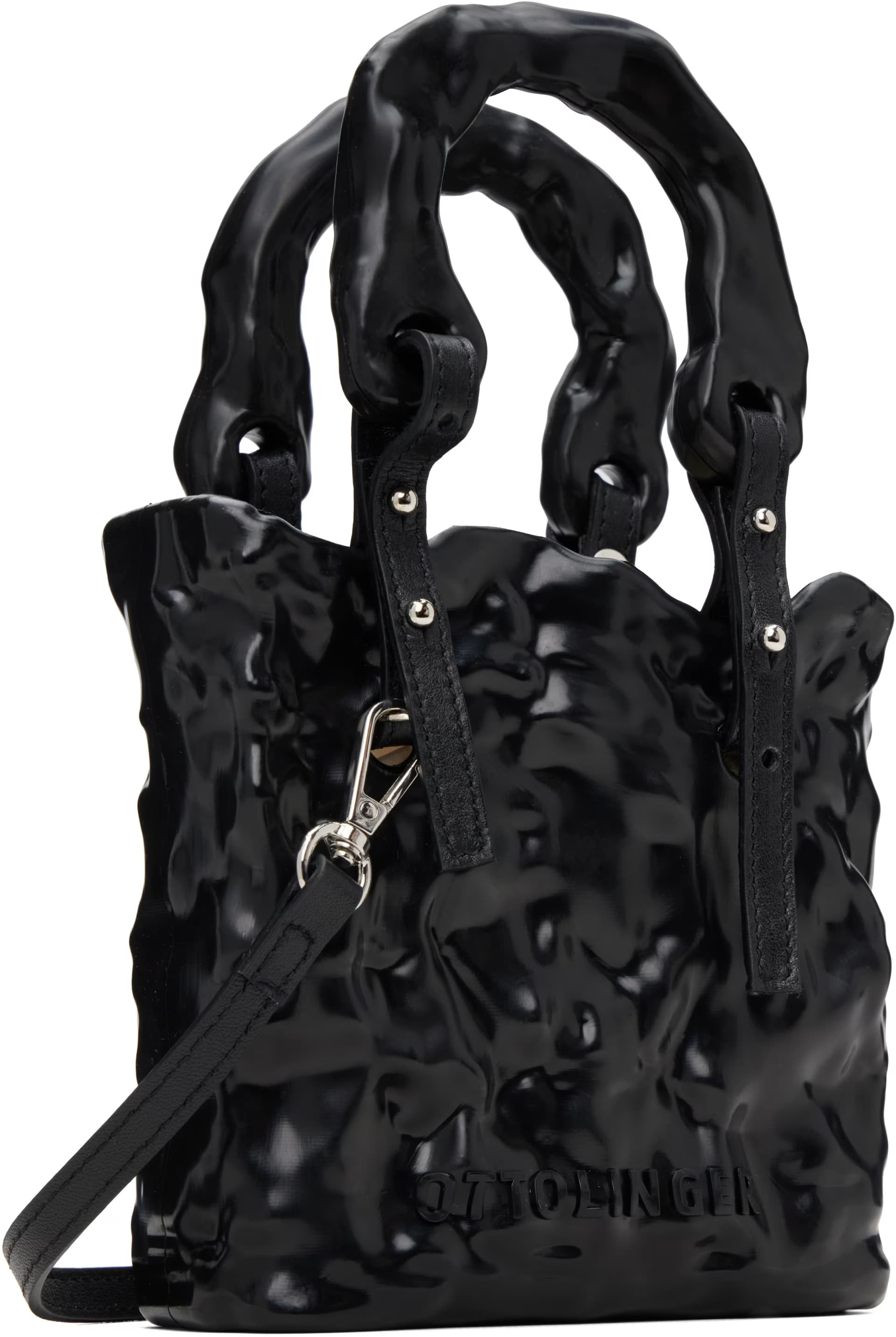 Black Signature Crossbody Ceramic Bag 2