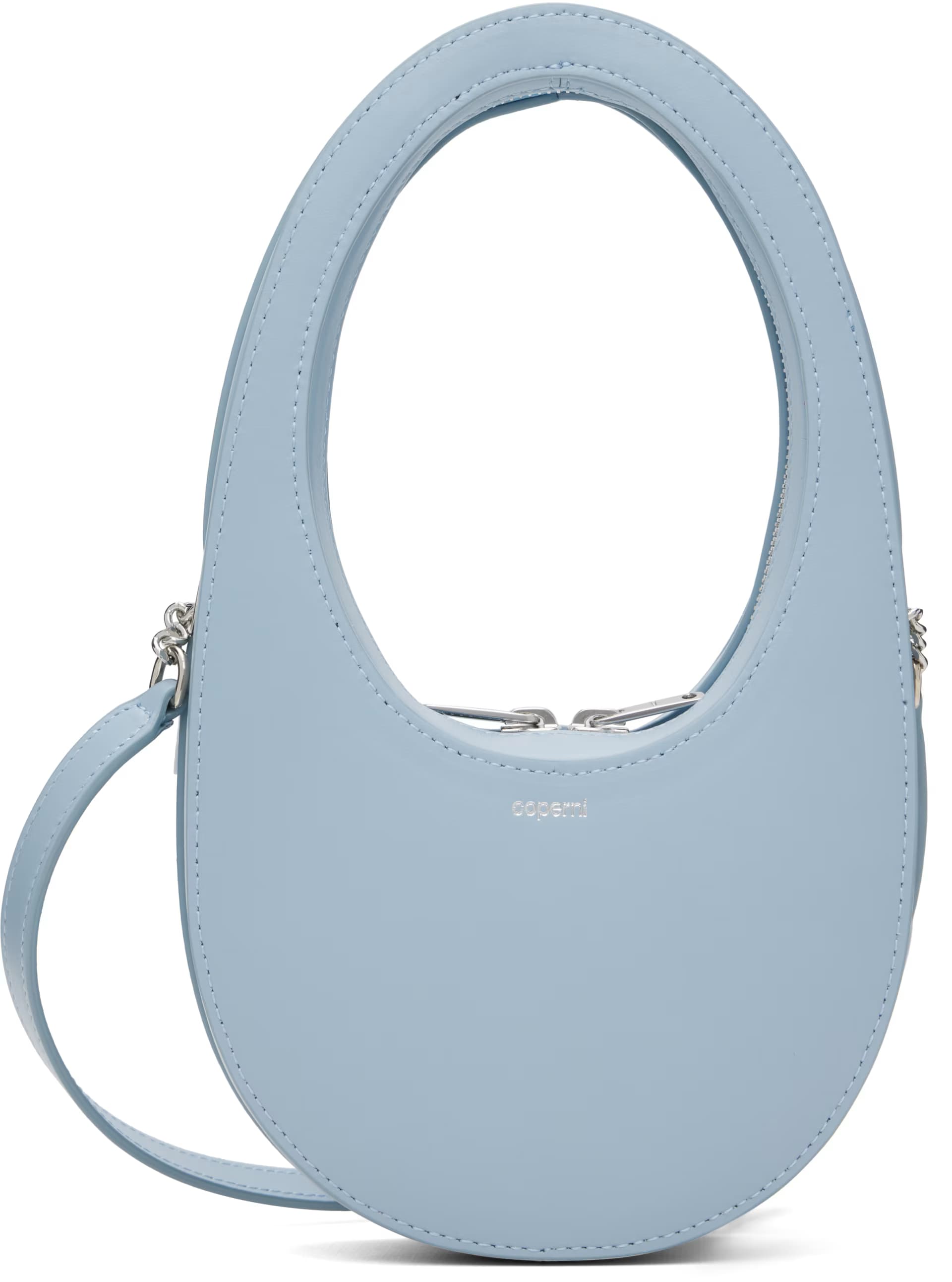 Blue Crossbody Mini Swipe Bag by Coperni
