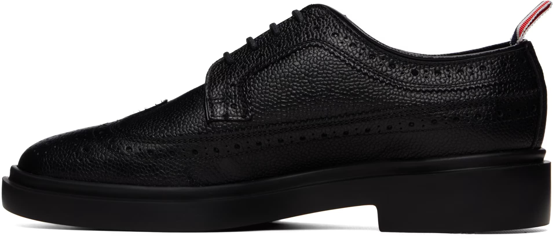 Black Pebble Grain Lightweight Classic Longwing Brogues 3