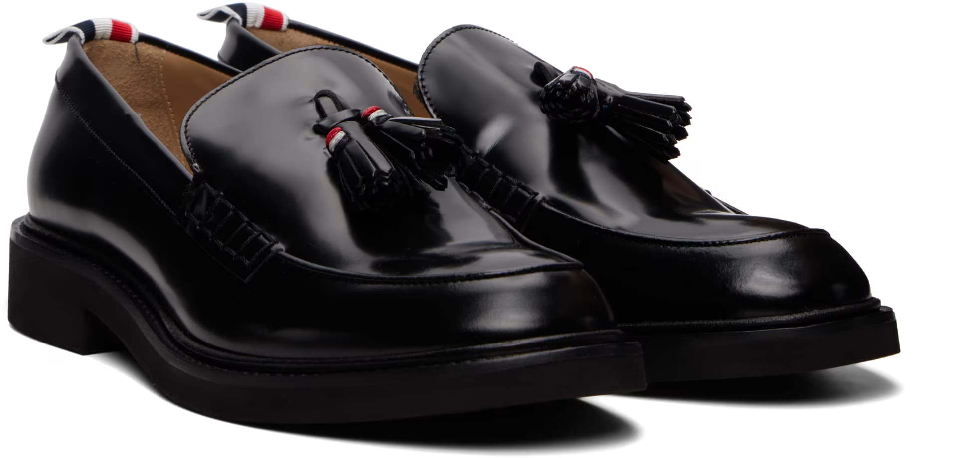 Black Polished Calf Tassel Loafers 4