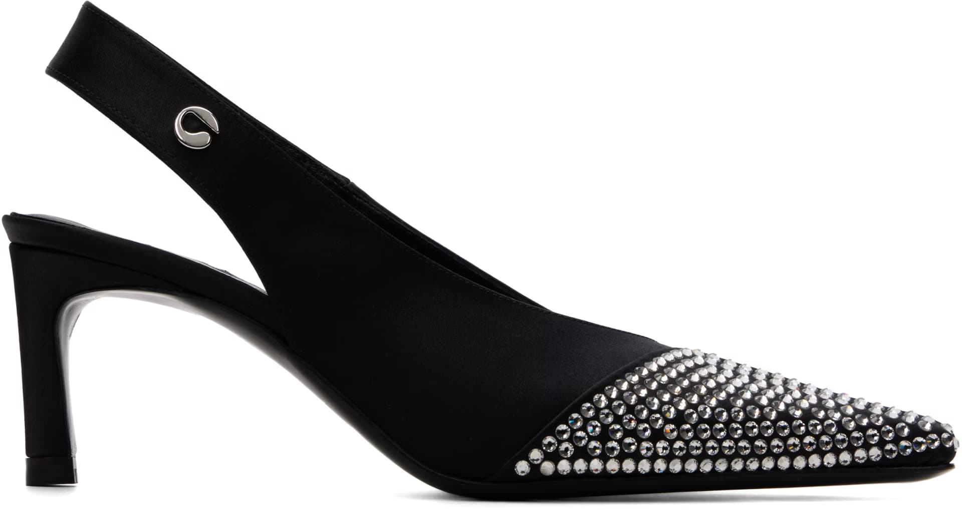 Black Bicolor Slingbacks Stiletto Heels by Coperni