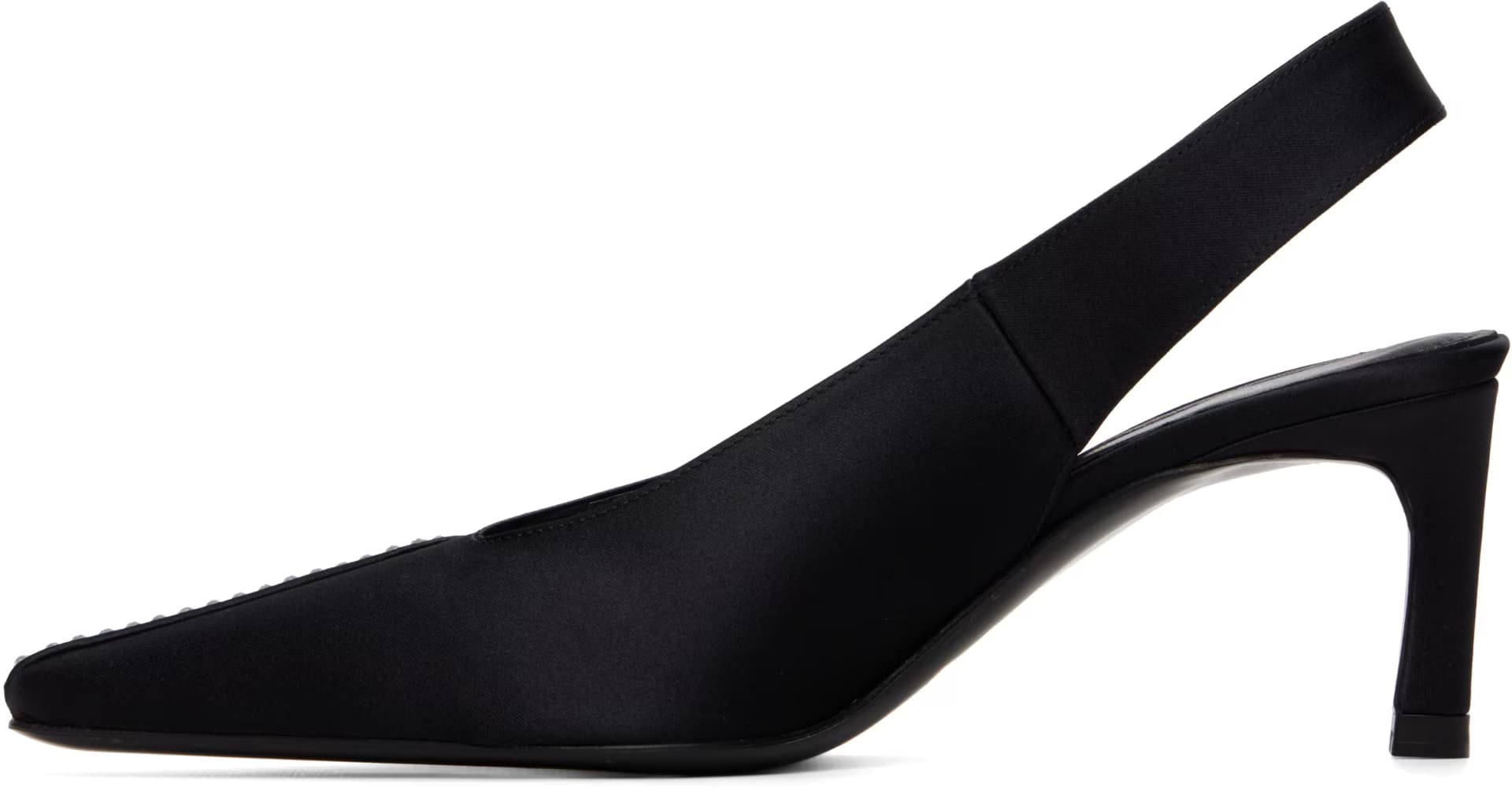 Black Bicolor Slingbacks Stiletto Heels 3