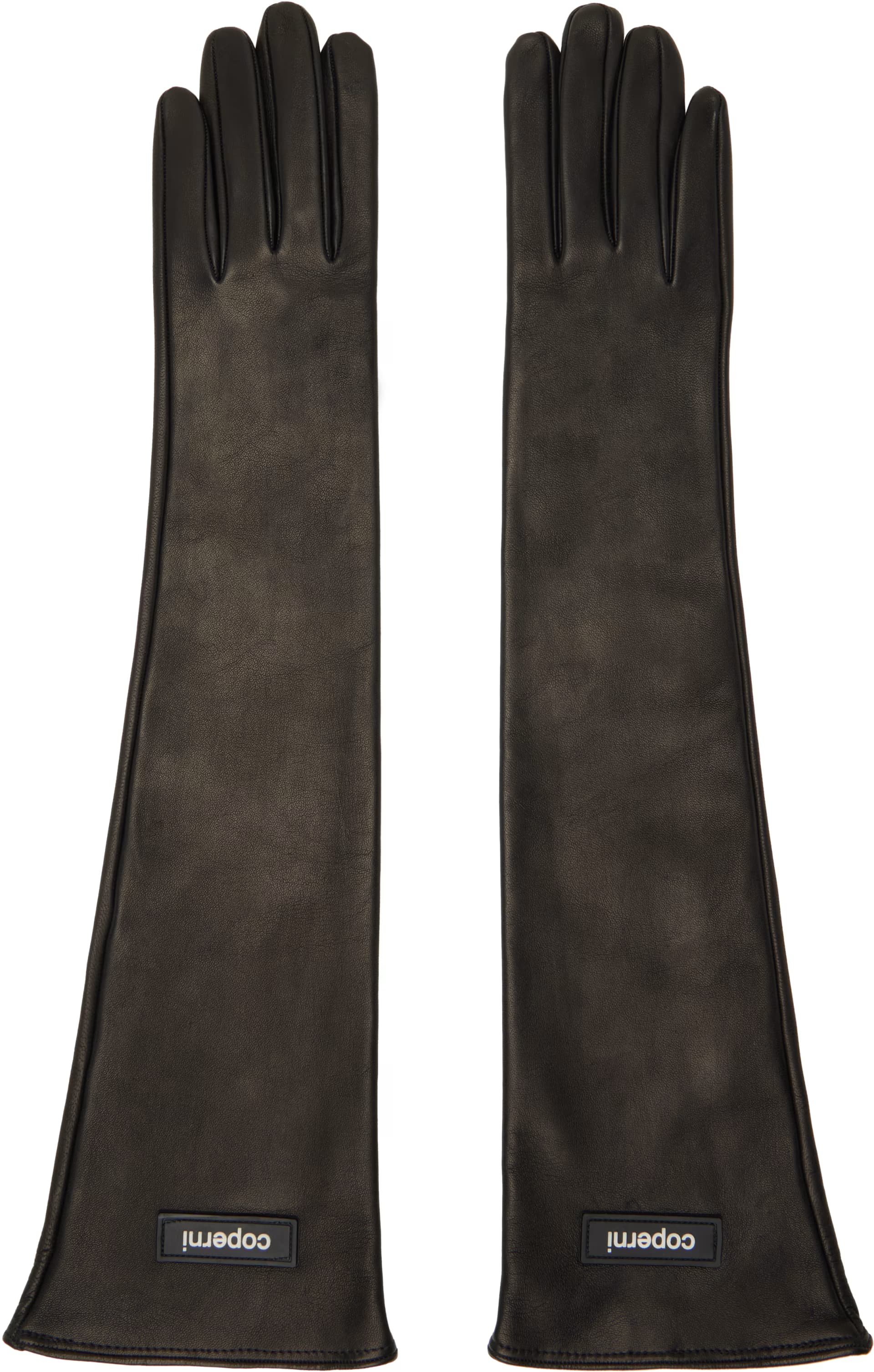 Black Long Patch Gloves by Coperni