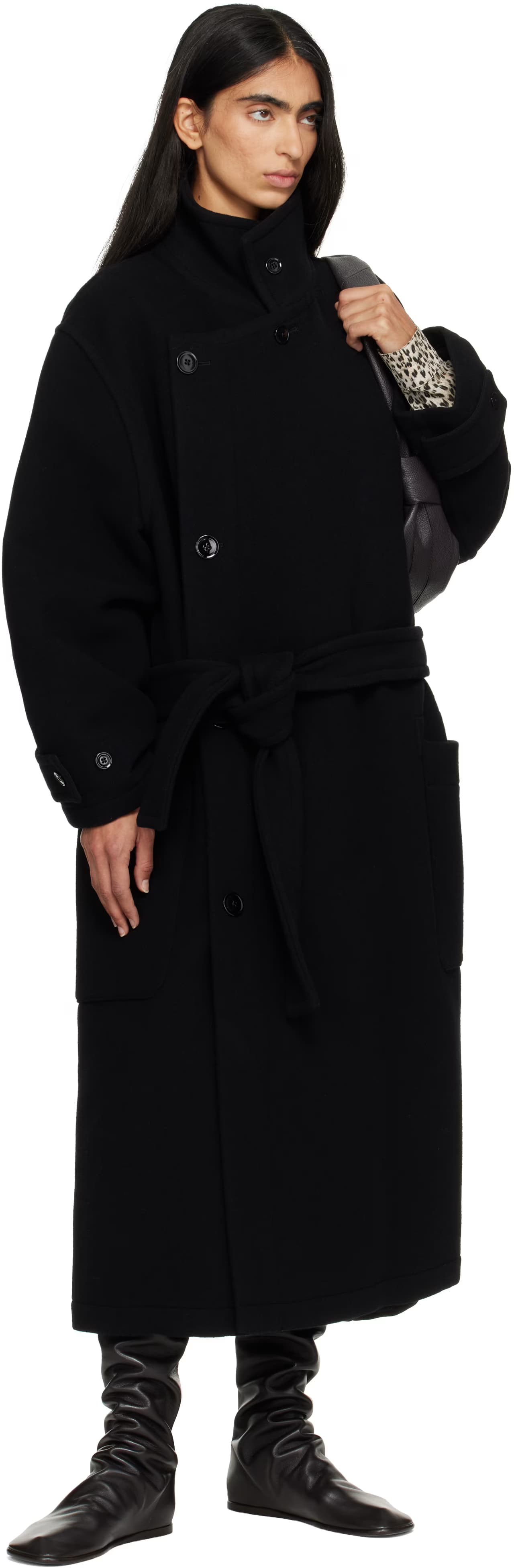 Black Wrap Coat 4