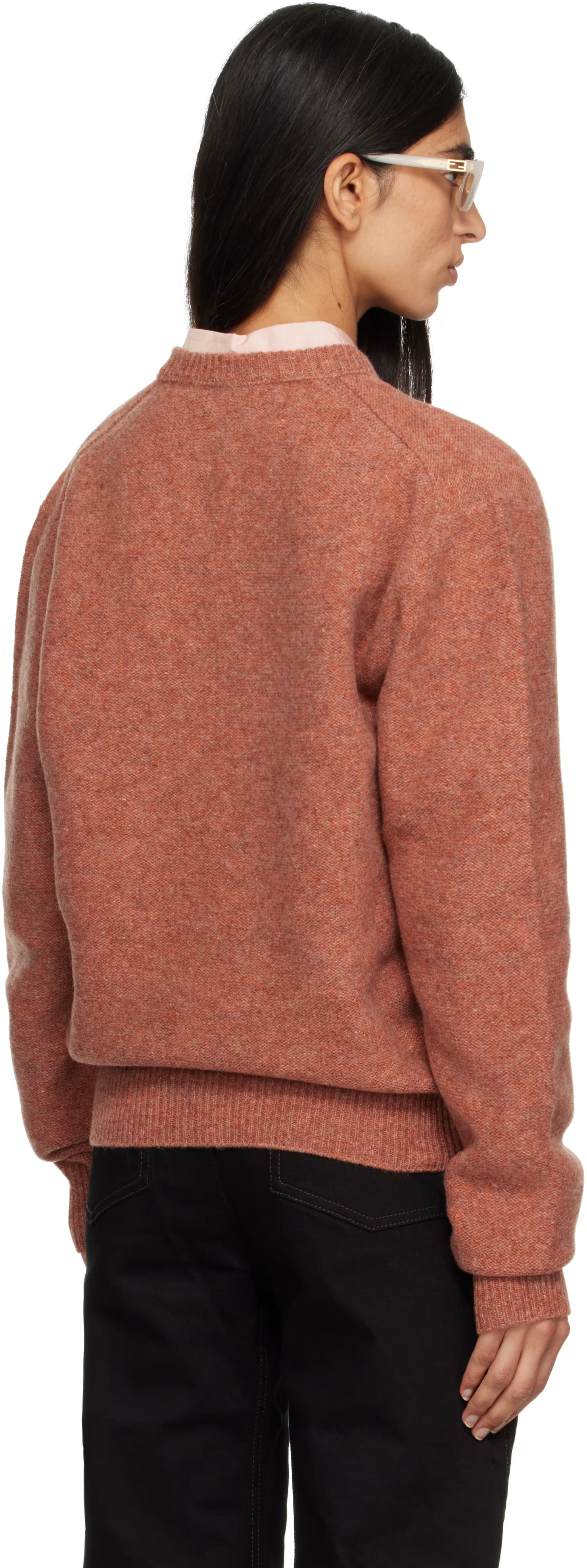 Pink V-Neck Sweater 3