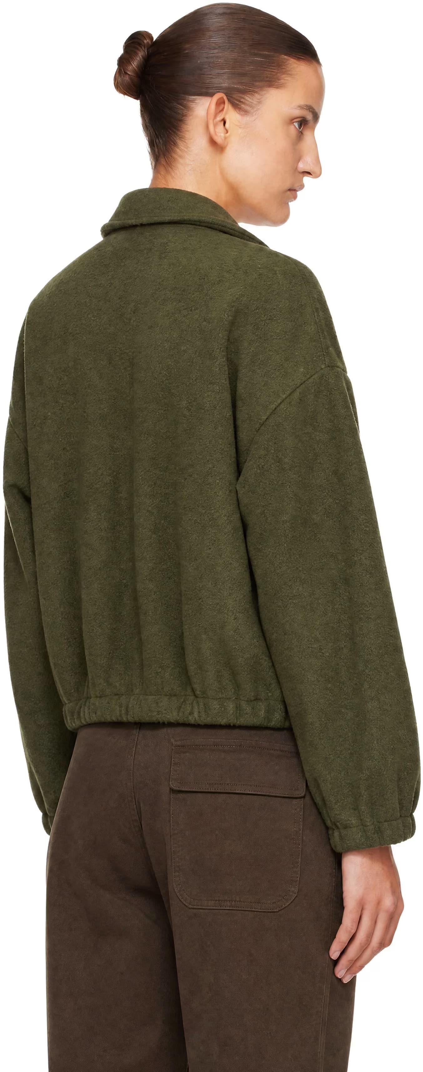 Green Cosy Wool Half Zip Sweater 3
