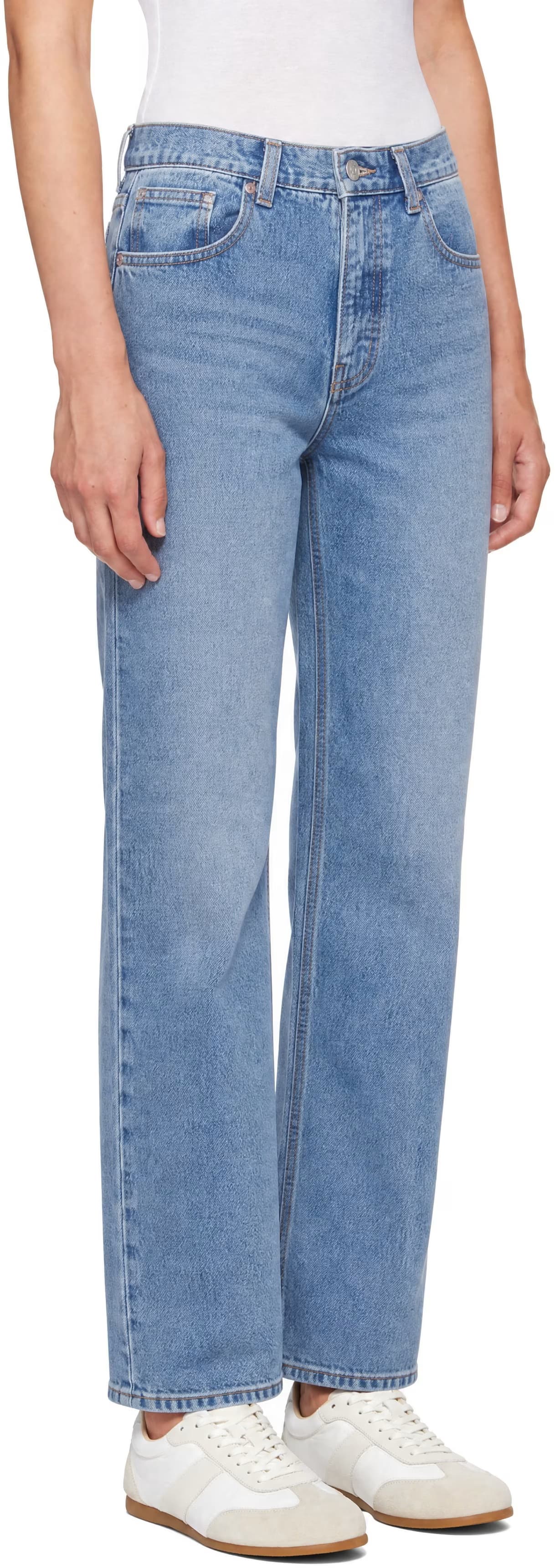Blue Slick Cigarette Jeans 2
