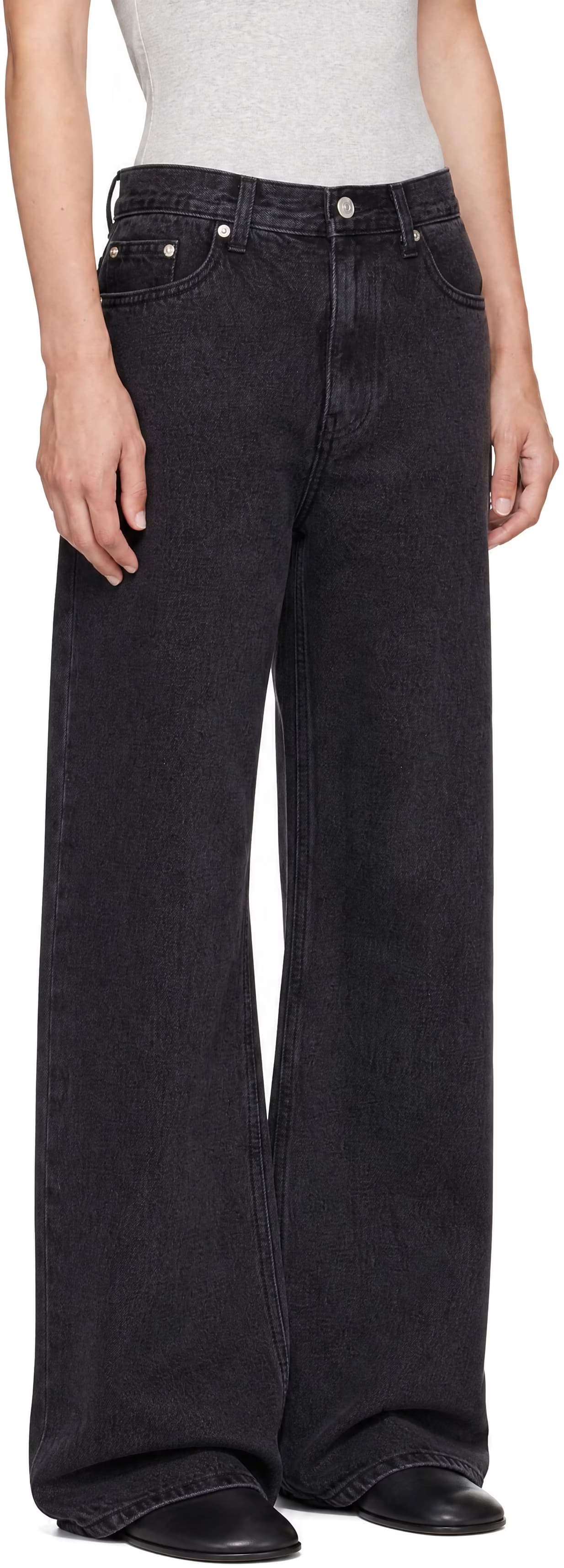 Black Wide Jeans by Dunst
