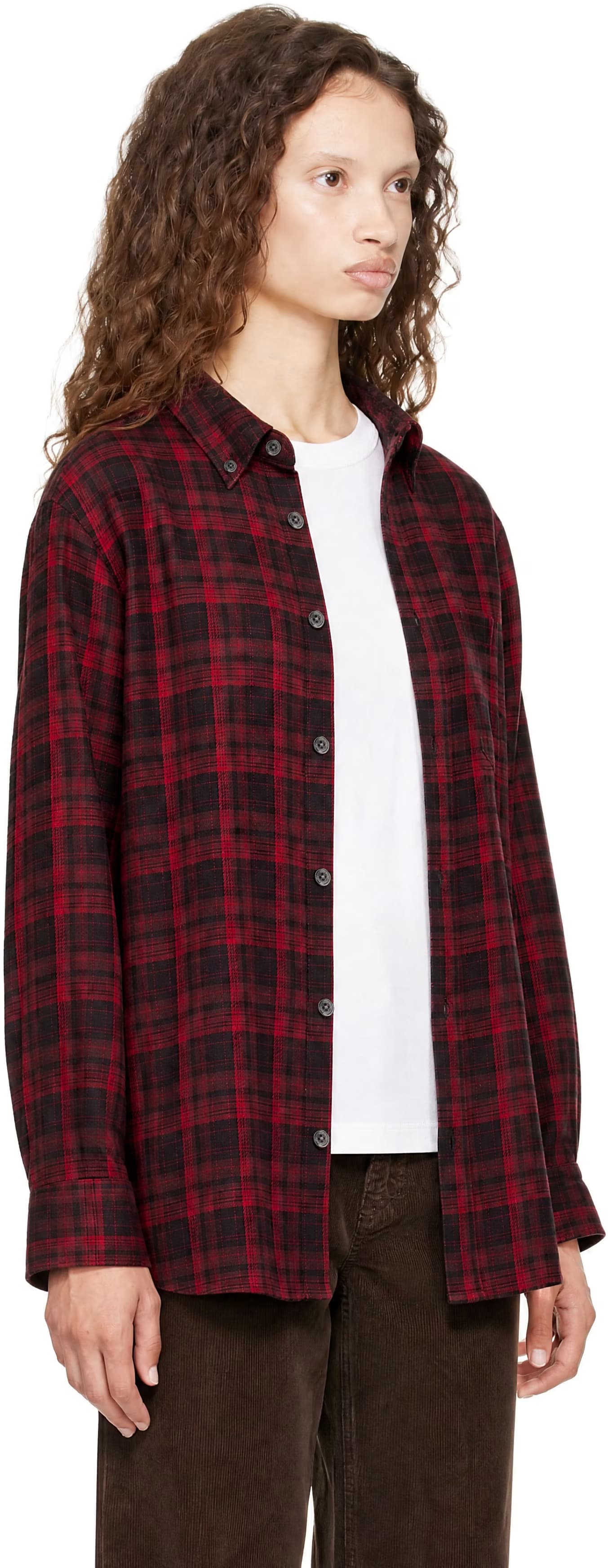 Red Checked Flannel BD Shirt by Dunst
