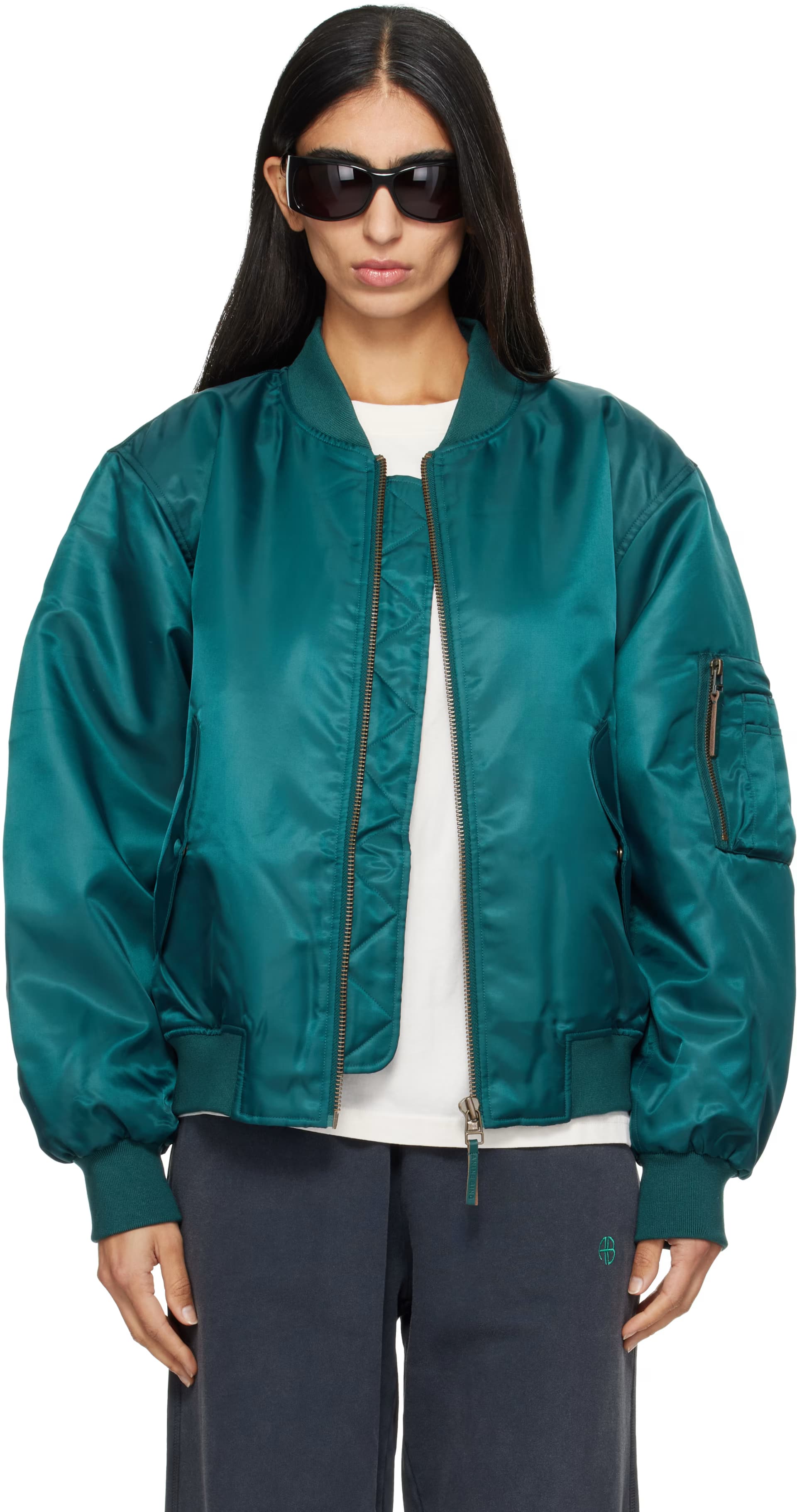 Green Leon Bomber Jacket by ANINE BING