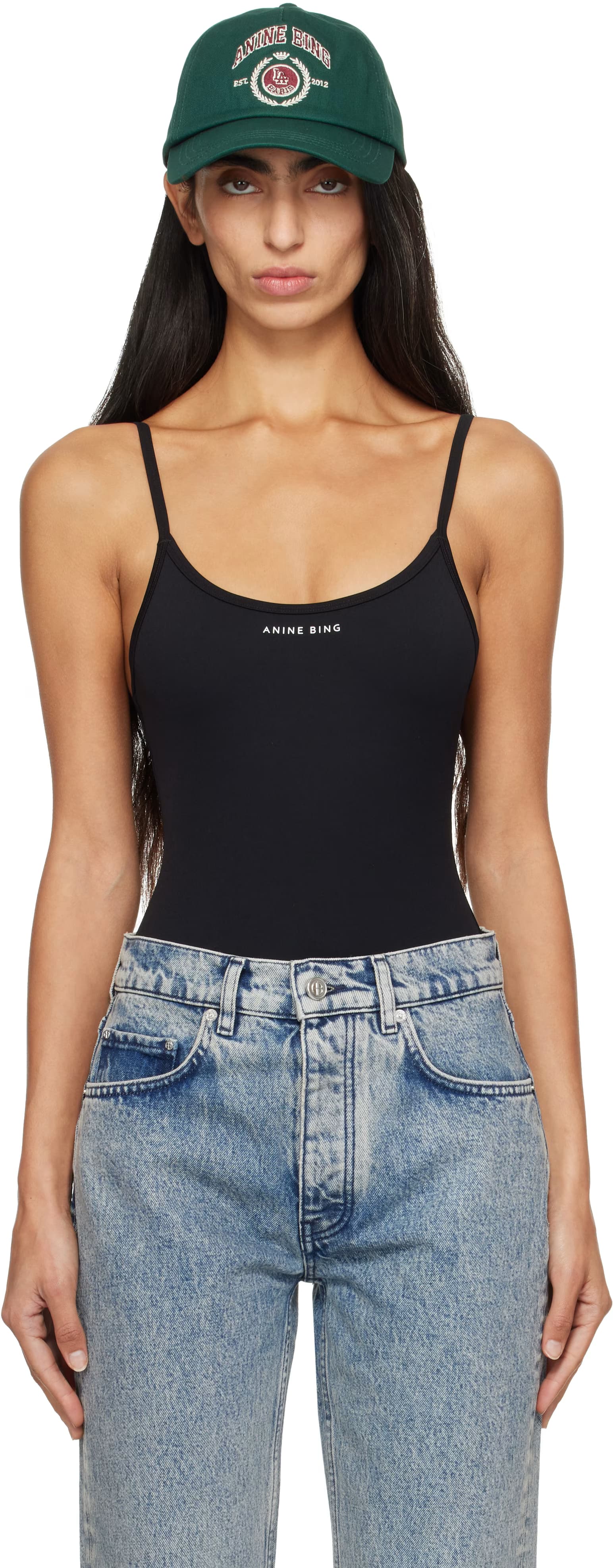 Black Barbara Bodysuit by Anine Bing