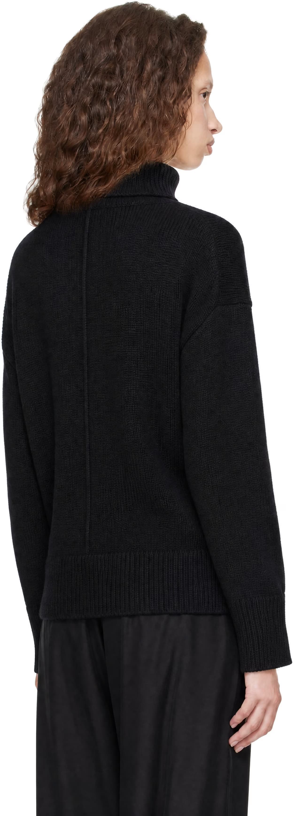 Black JONAH Dense Cashmere Turtleneck 3