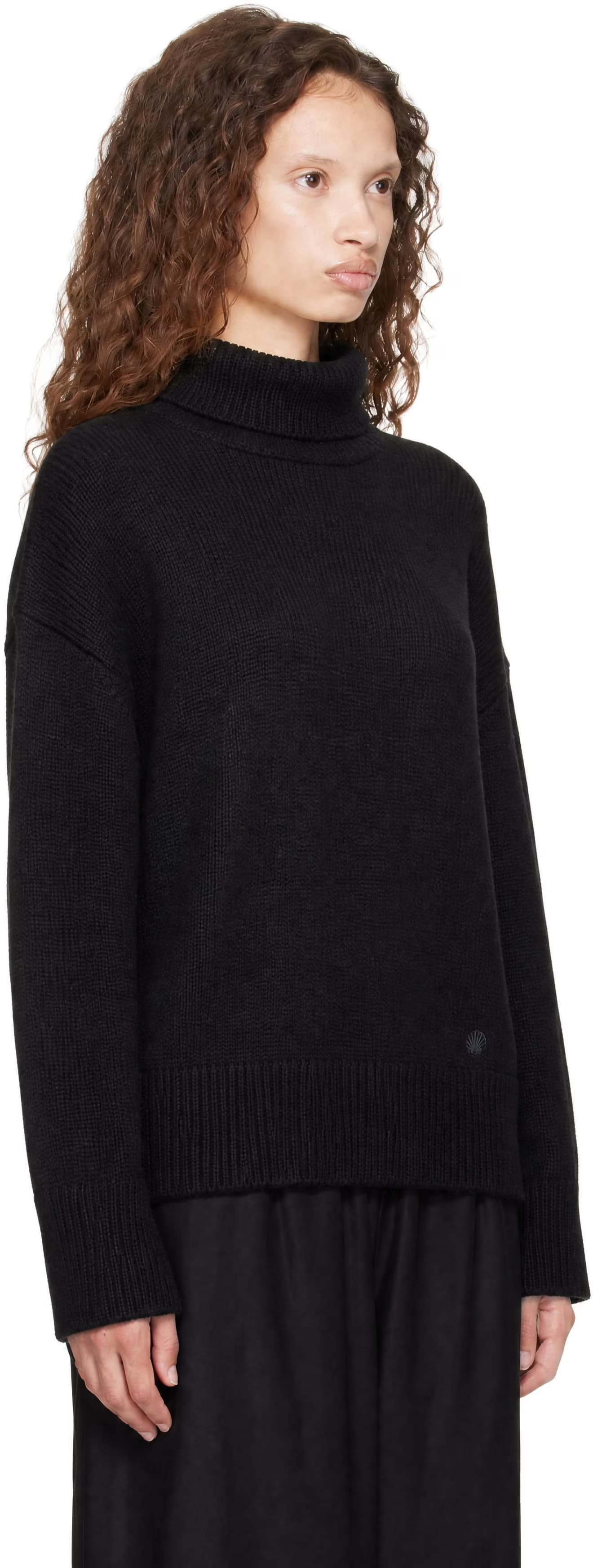 Black JONAH Dense Cashmere Turtleneck 2