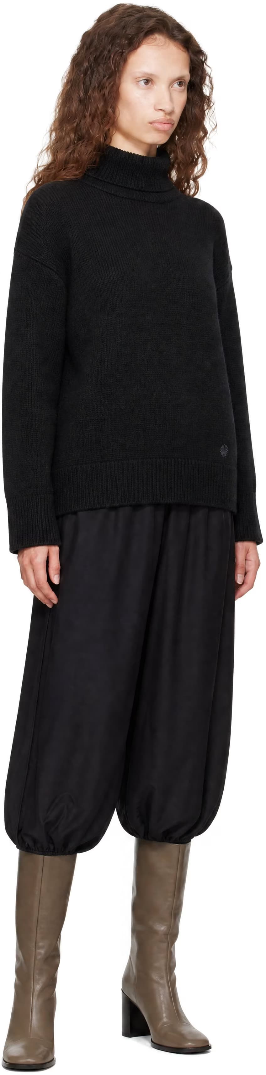Black JONAH Dense Cashmere Turtleneck 4