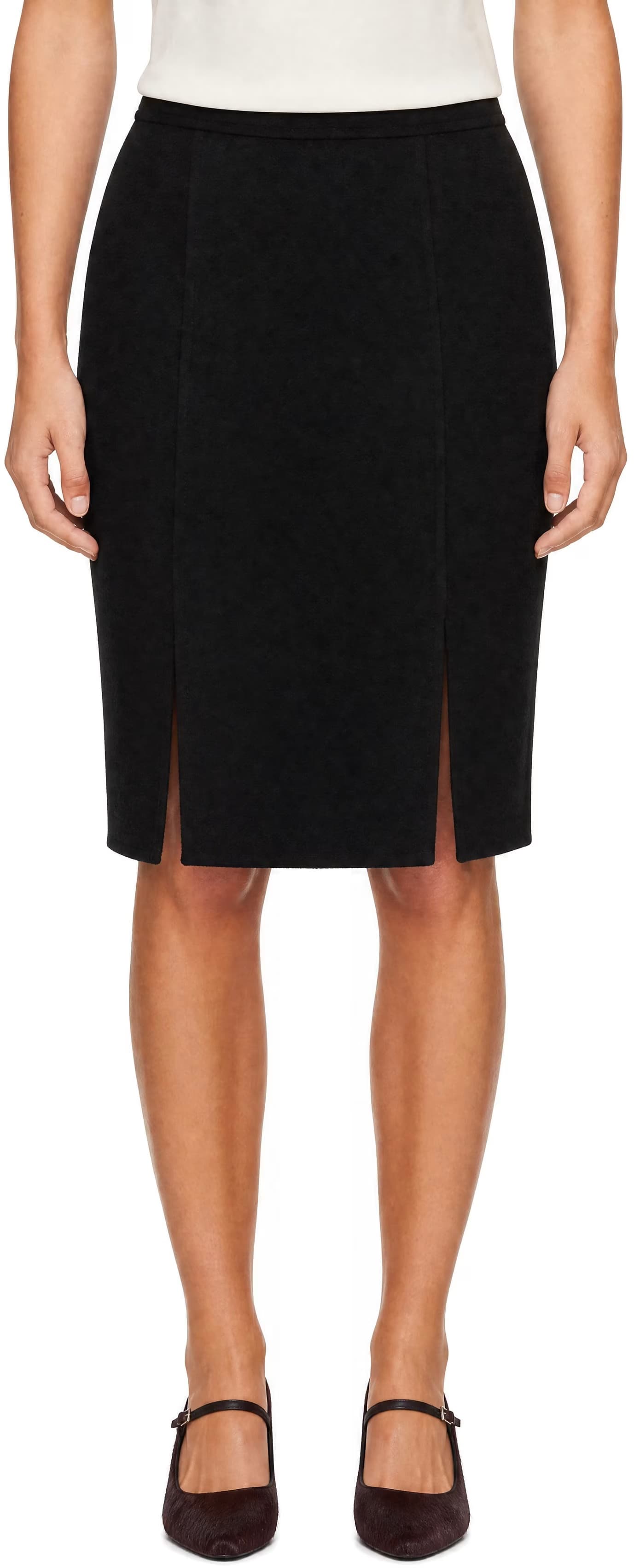 Black JUDY Wool Cashmere Drap Miniskirt by Loulou de Saison