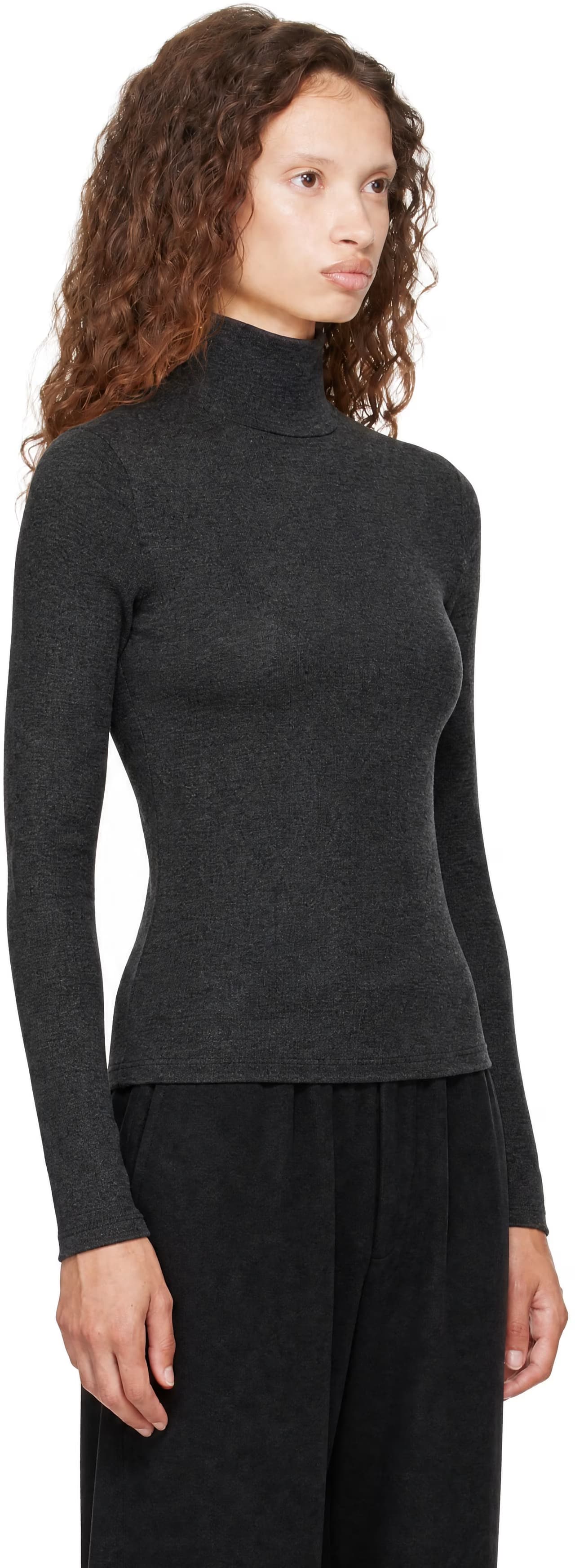 Gray Lauren Long Sleeve Turtleneck 2