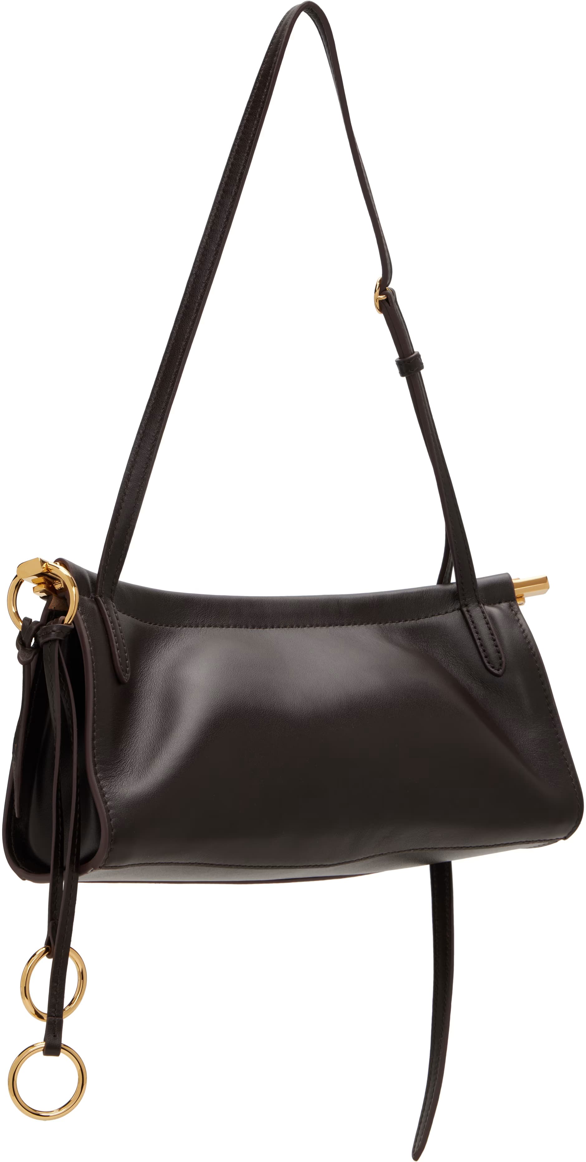 Brown 'Le Click' East West Small Bag 3