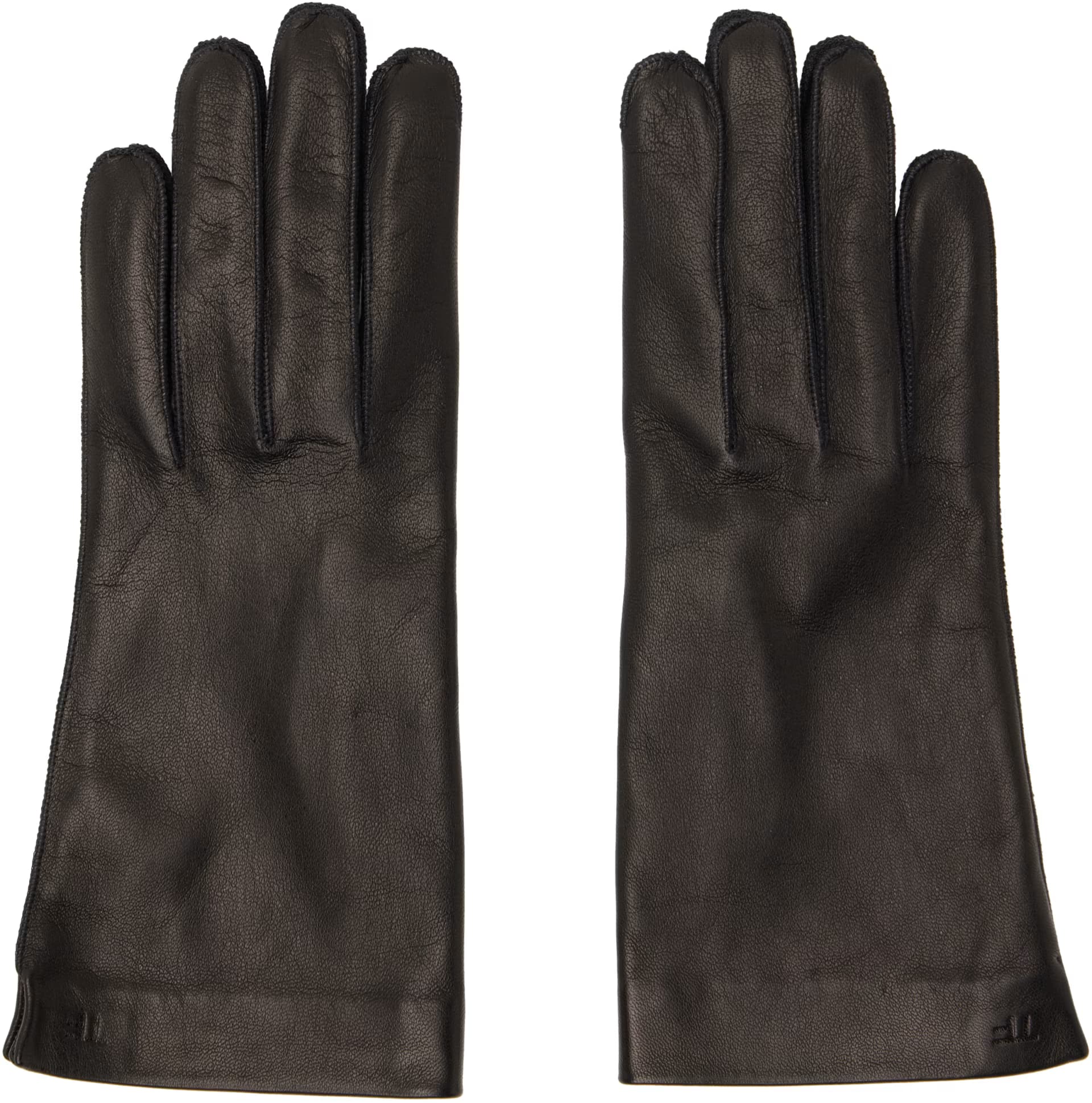 Black Classic Leather Gloves by TOM FORD