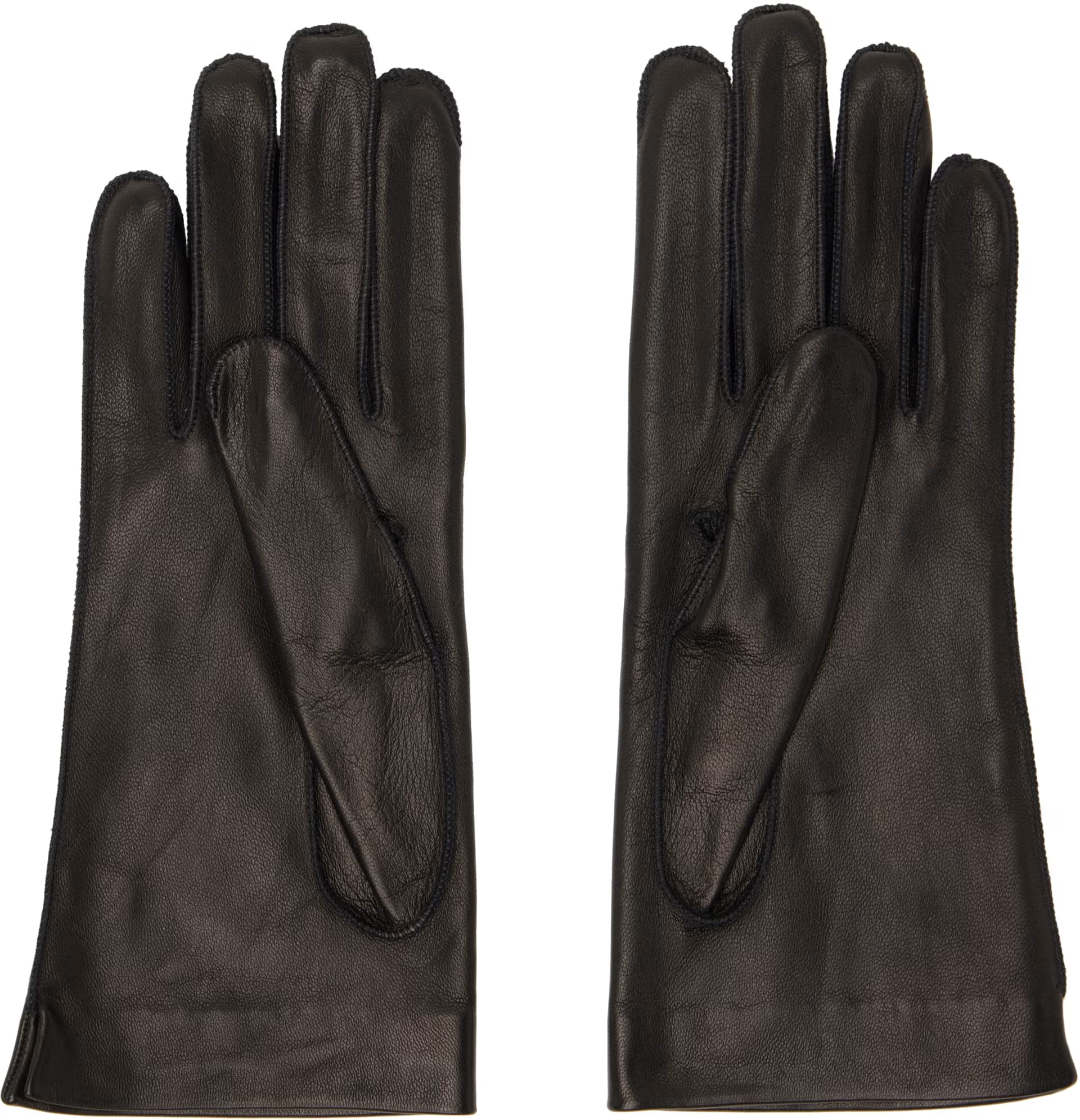 Black Classic Leather Gloves 2
