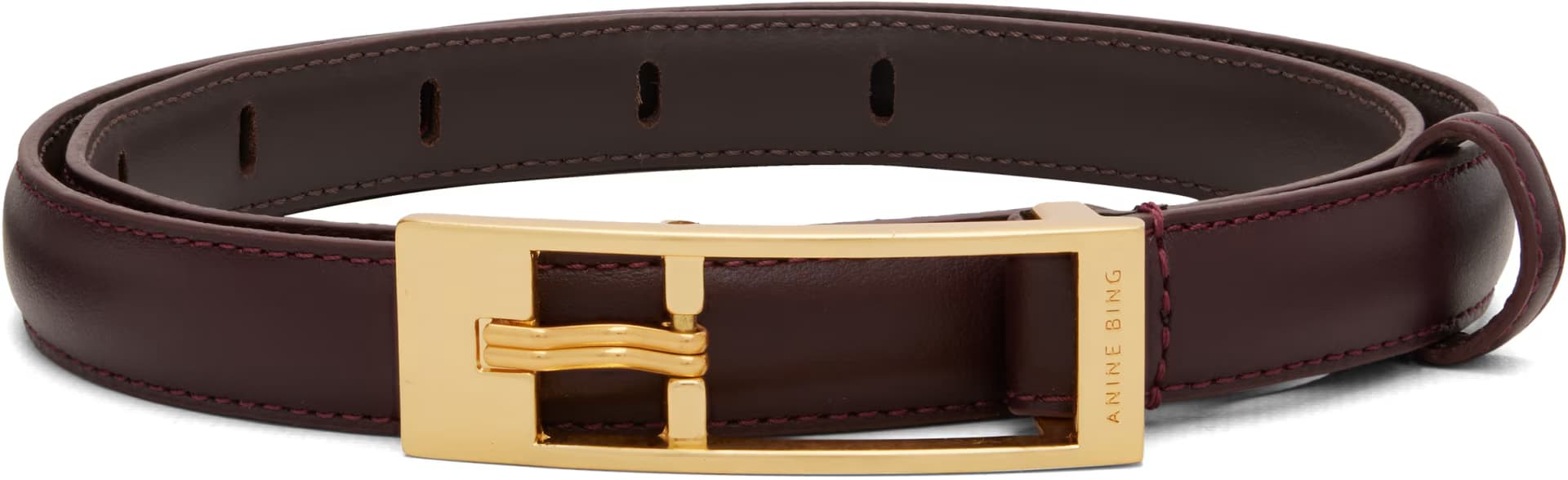 Burgundy Elly Belt by ANINE BING
