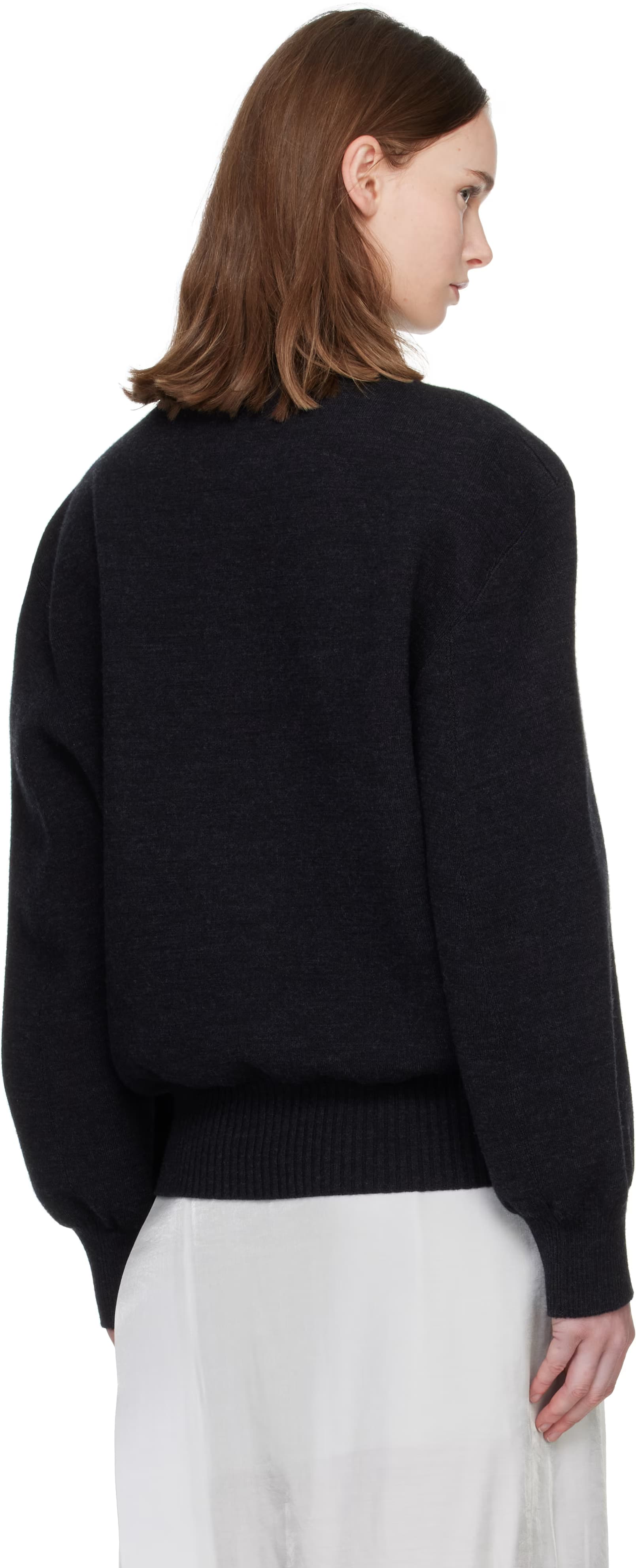 Black Handsome Knit Sweater by ISSEY MIYAKE
