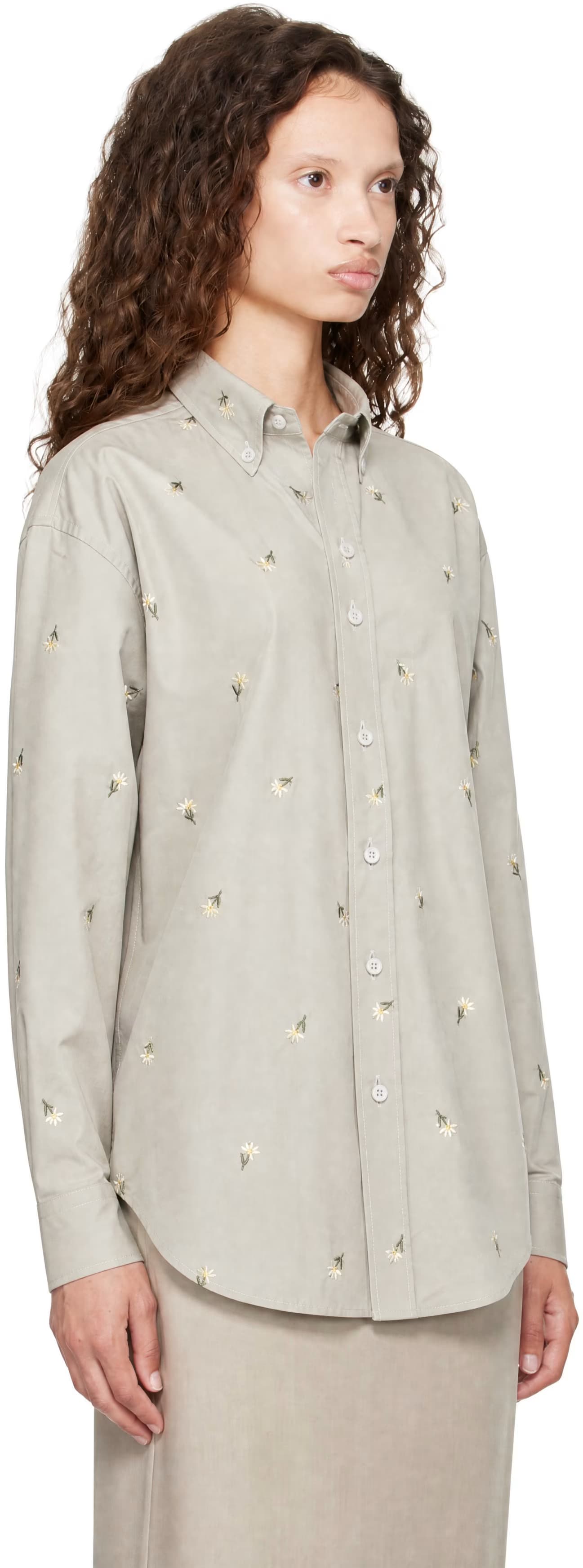 Gray Floral Shirt 2