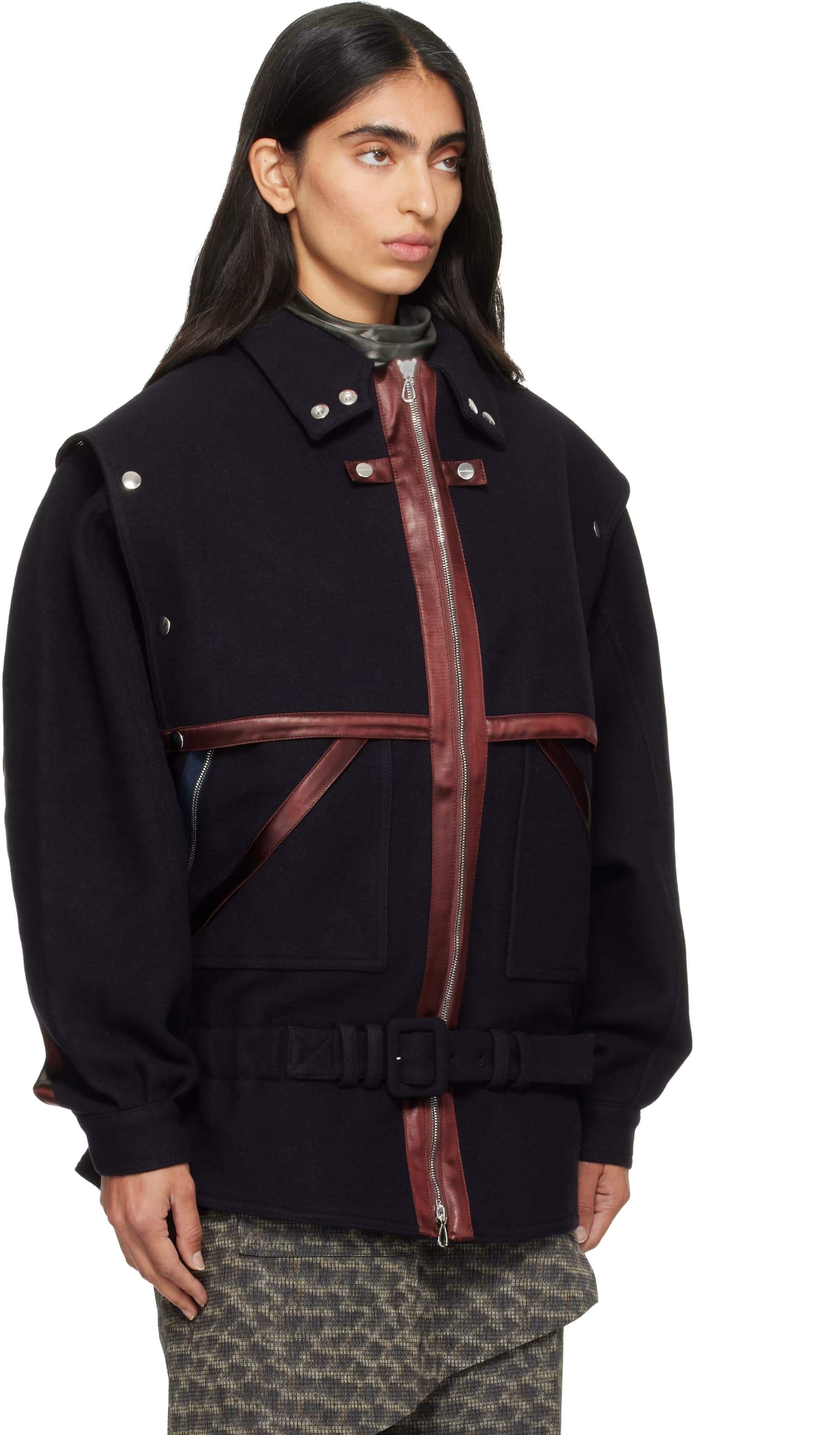 Navy Heron Belted Jacket 2