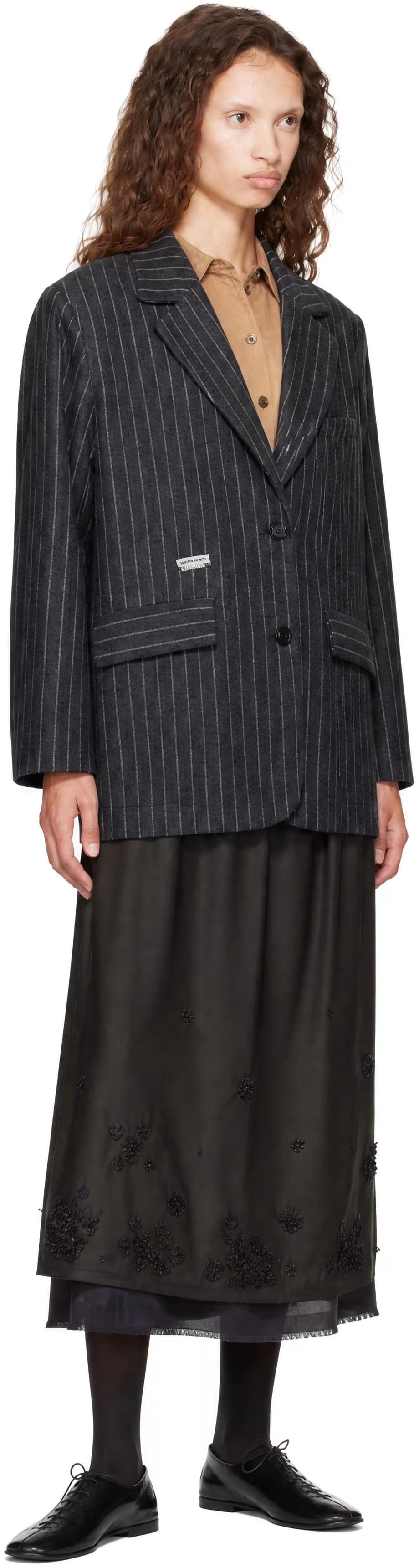 Gray Single Breasted Over Blazer 4