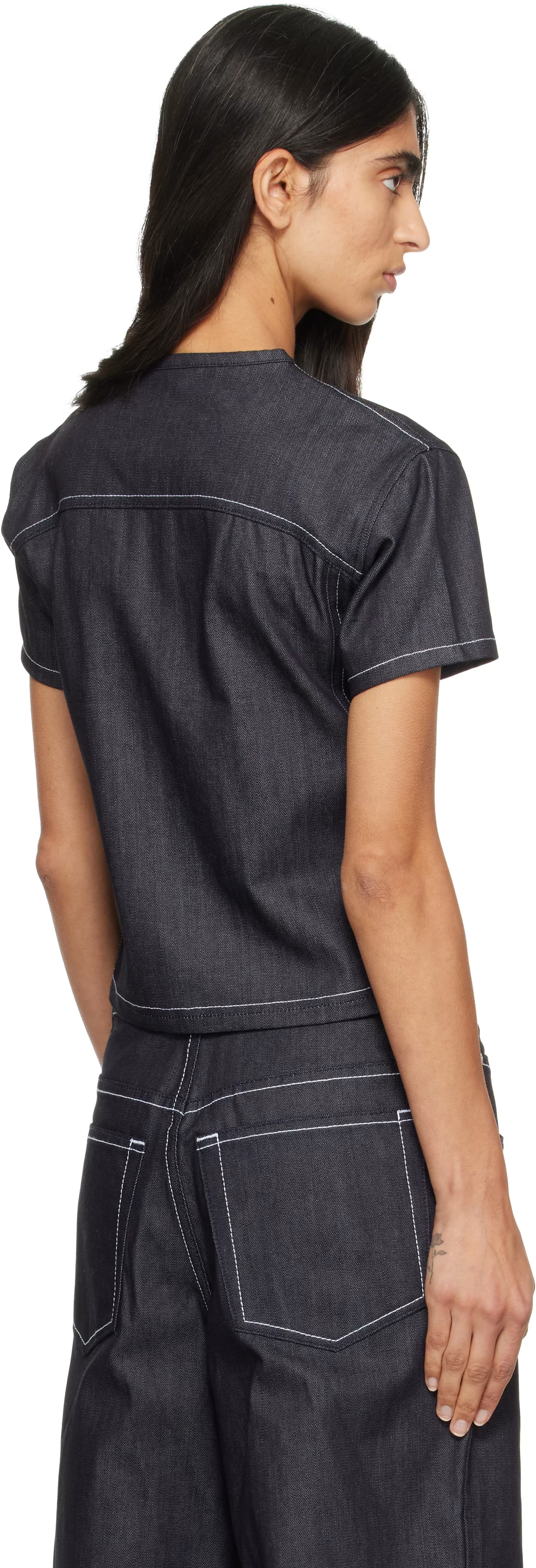 Navy Toni Denim Top 3