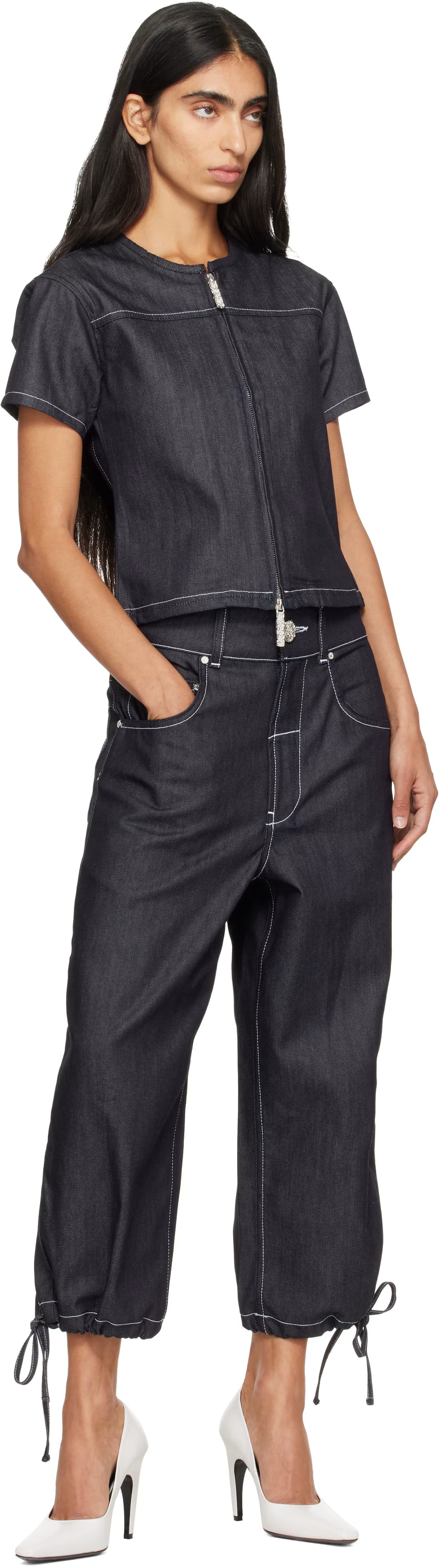 Navy Toni Denim Top 4