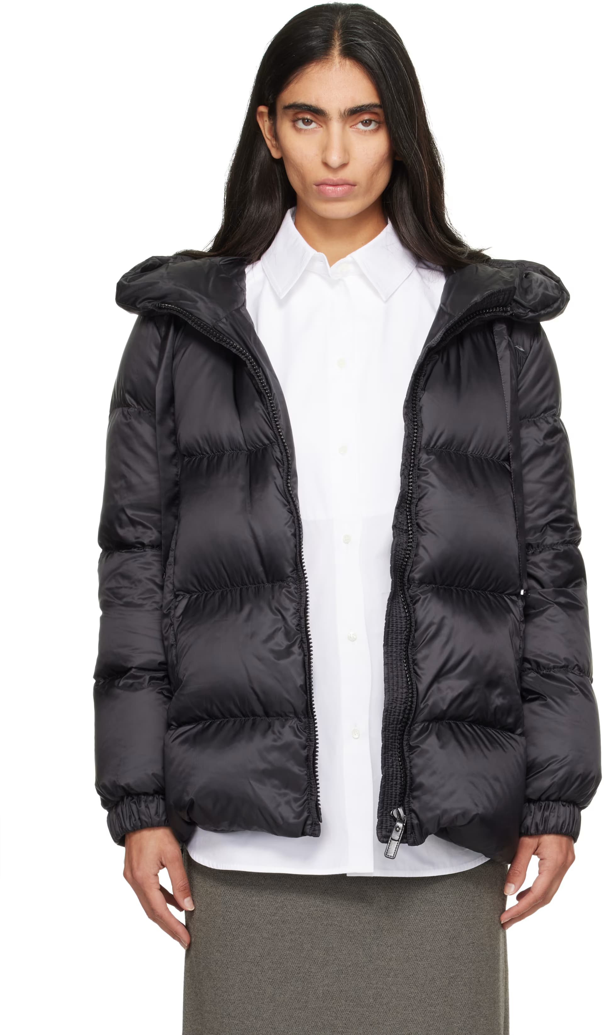 Black Seia Water-Repellent Down Jacket by Max Mara