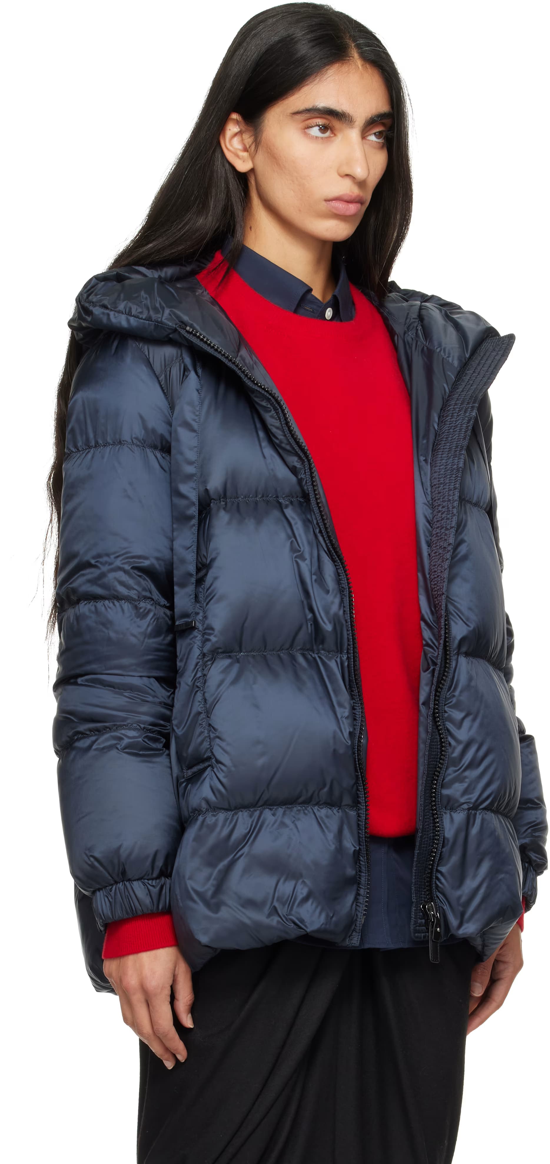 Navy Seia Water-Repellent Down Jacket by Max Mara