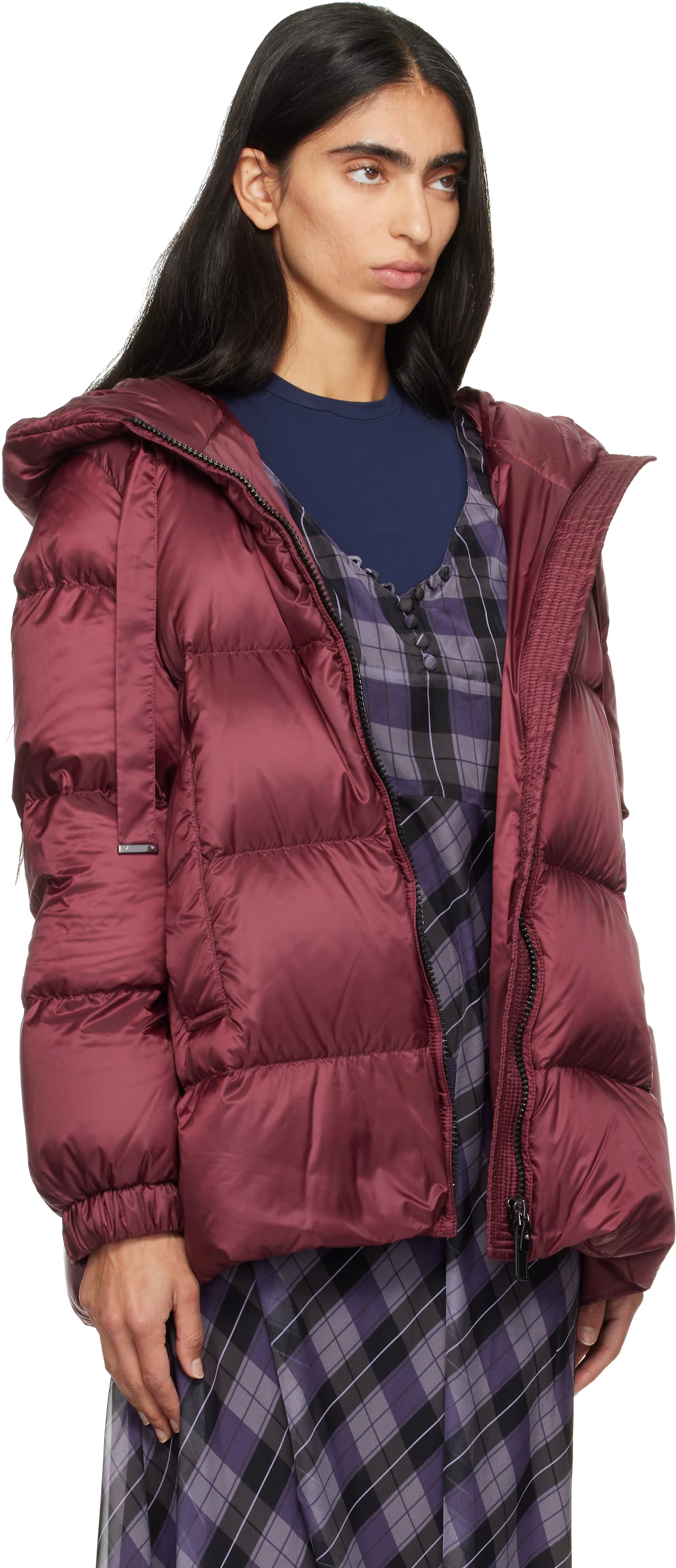 Burgundy Seia Water-Repellent Down Jacket 2