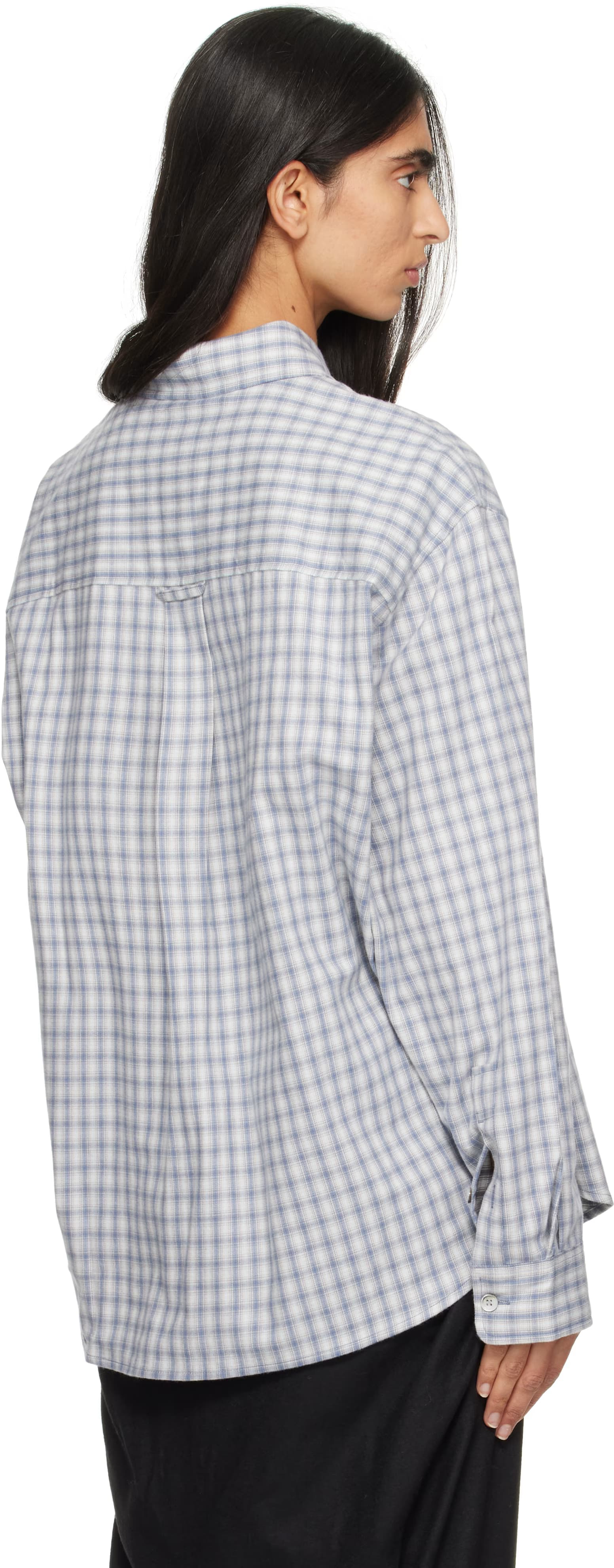 Blue Cotton Tartan Check Shirt by COOR