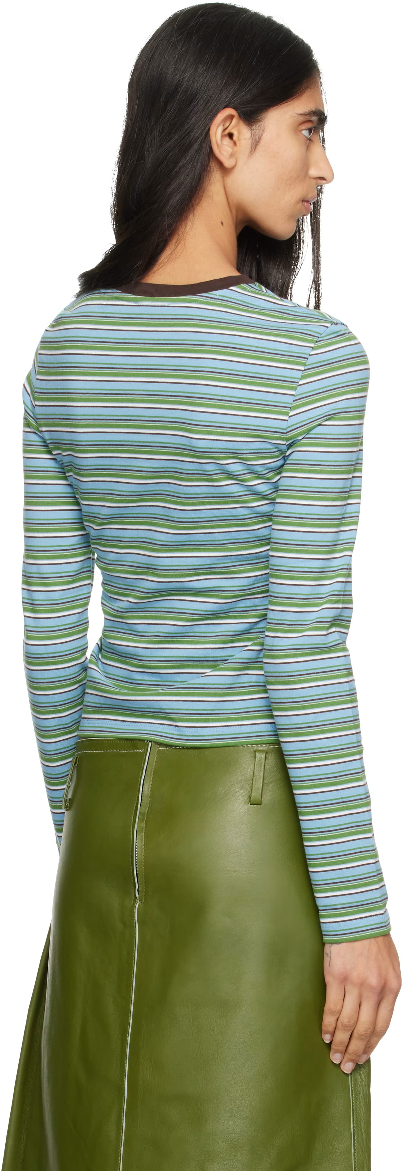 Blue Multi Stripe Long Sleeve T-shirt 3