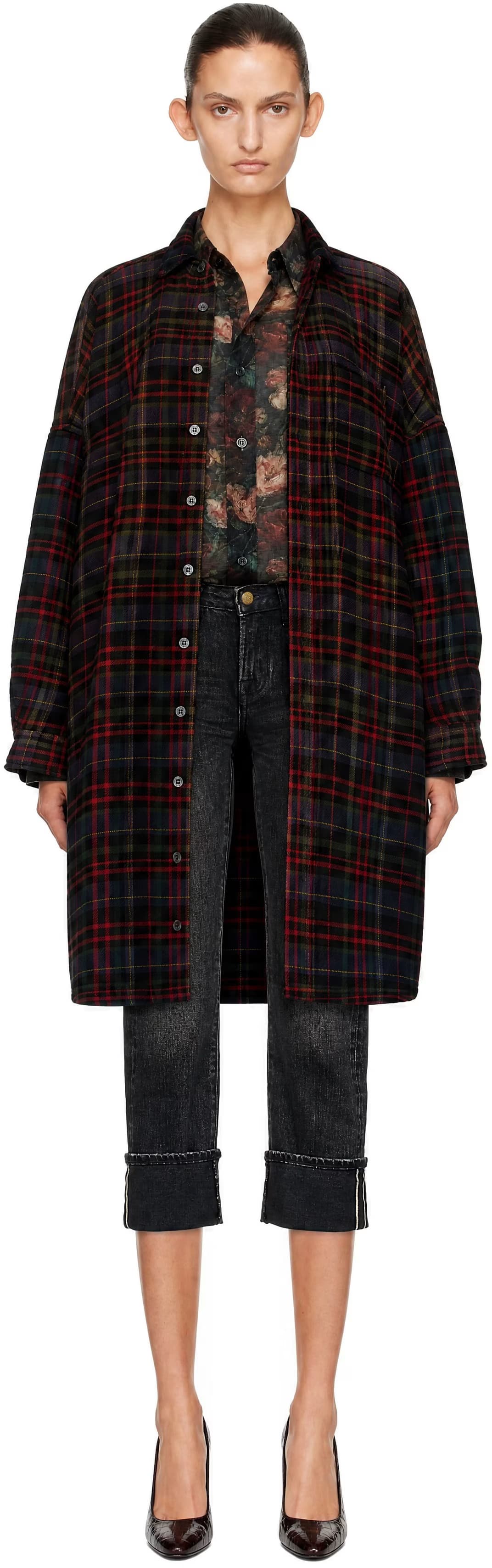 Navy Jumbo Padded Coat by R13