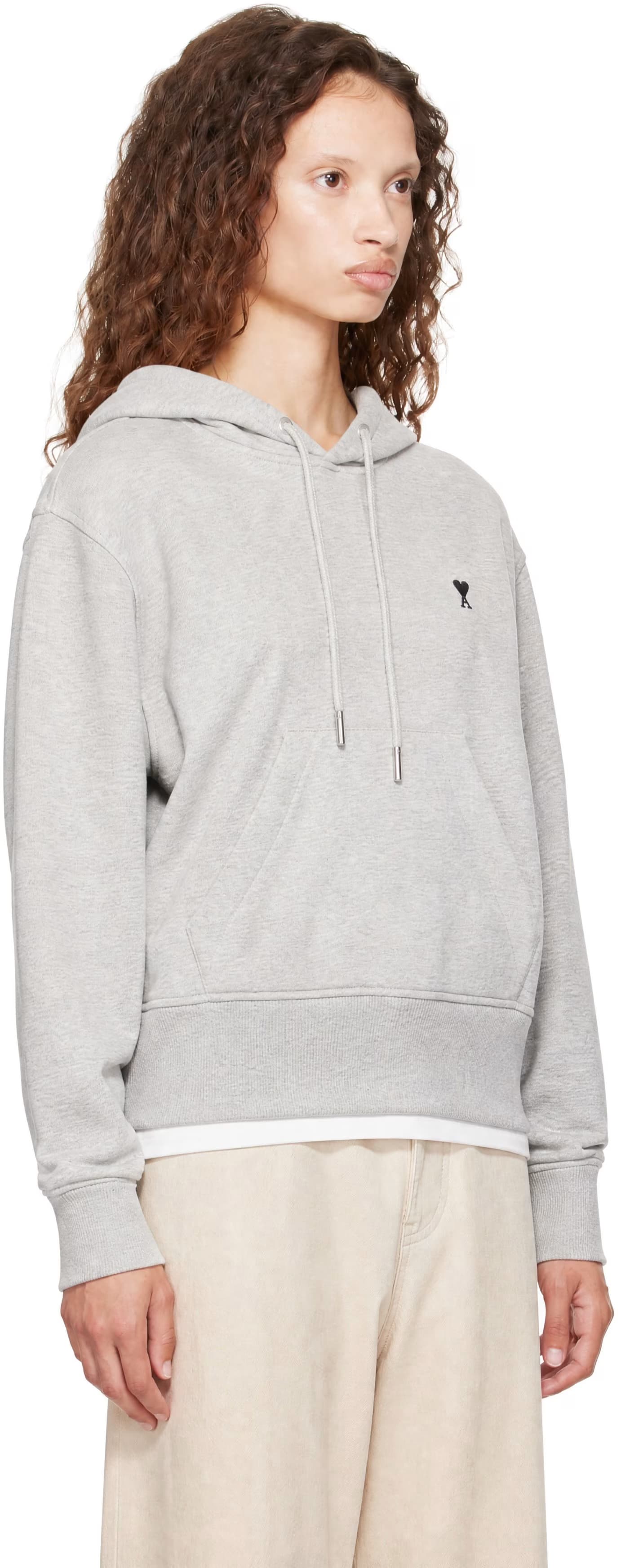 Gray Contrasted Ami de Coeur Hoodie 2
