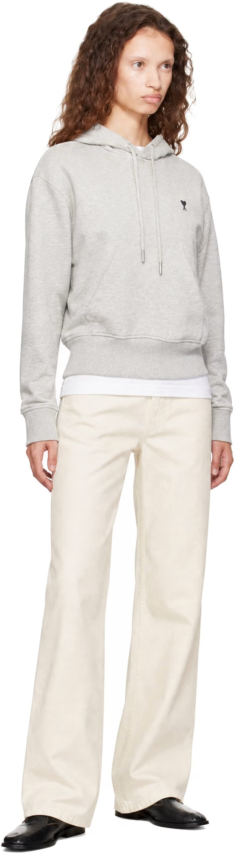 Gray Contrasted Ami de Coeur Hoodie 4